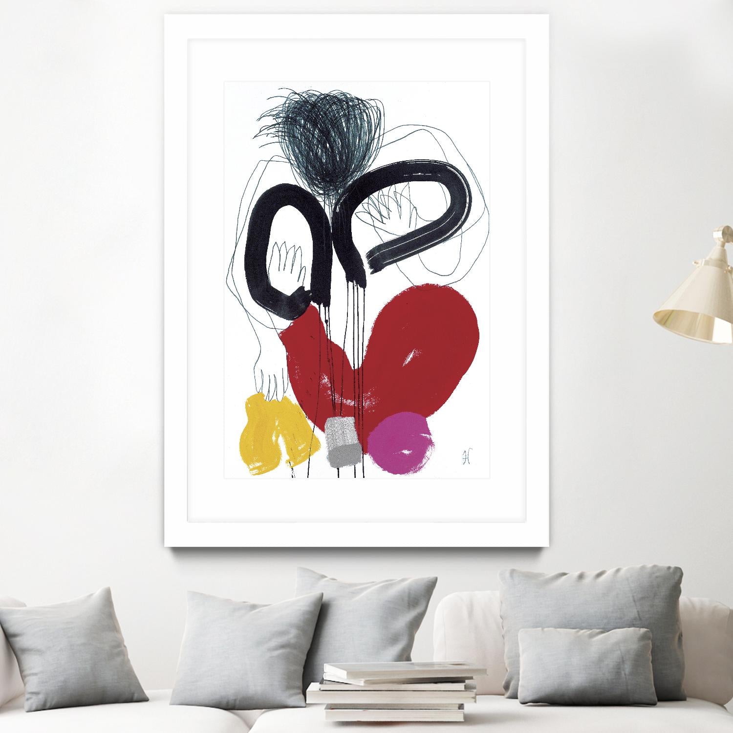 Jeux de Corps VI by Helene Crecent on GIANT ART - red abstract