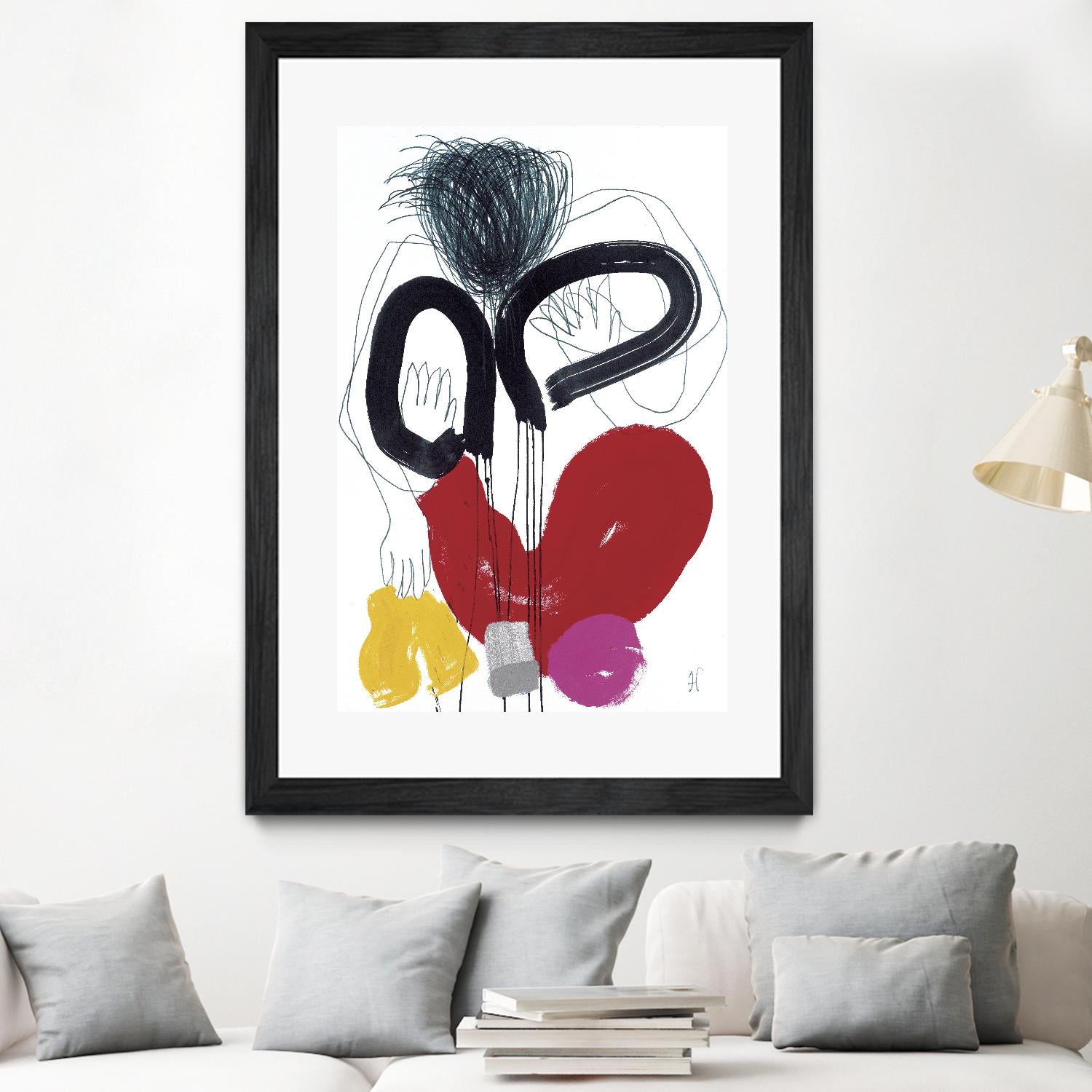 Jeux de Corps VI by Helene Crecent on GIANT ART - red abstract