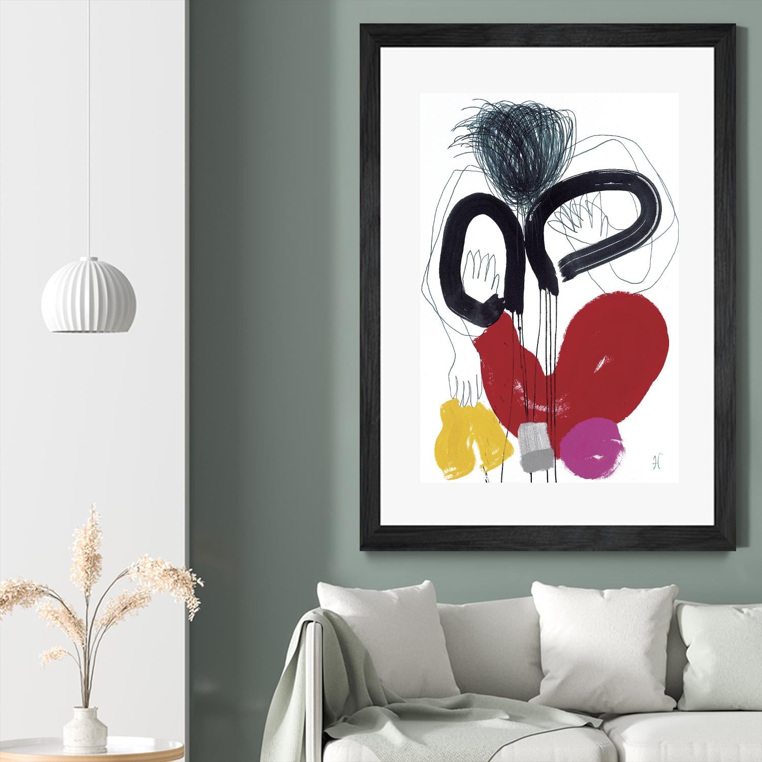 Jeux de Corps VI by Helene Crecent on GIANT ART - red abstract