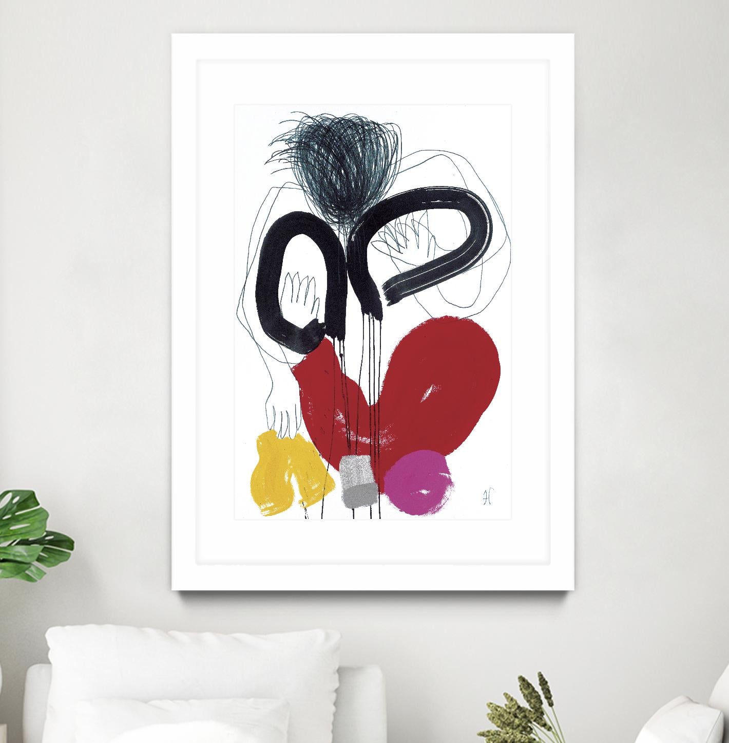 Jeux de Corps VI by Helene Crecent on GIANT ART - red abstract