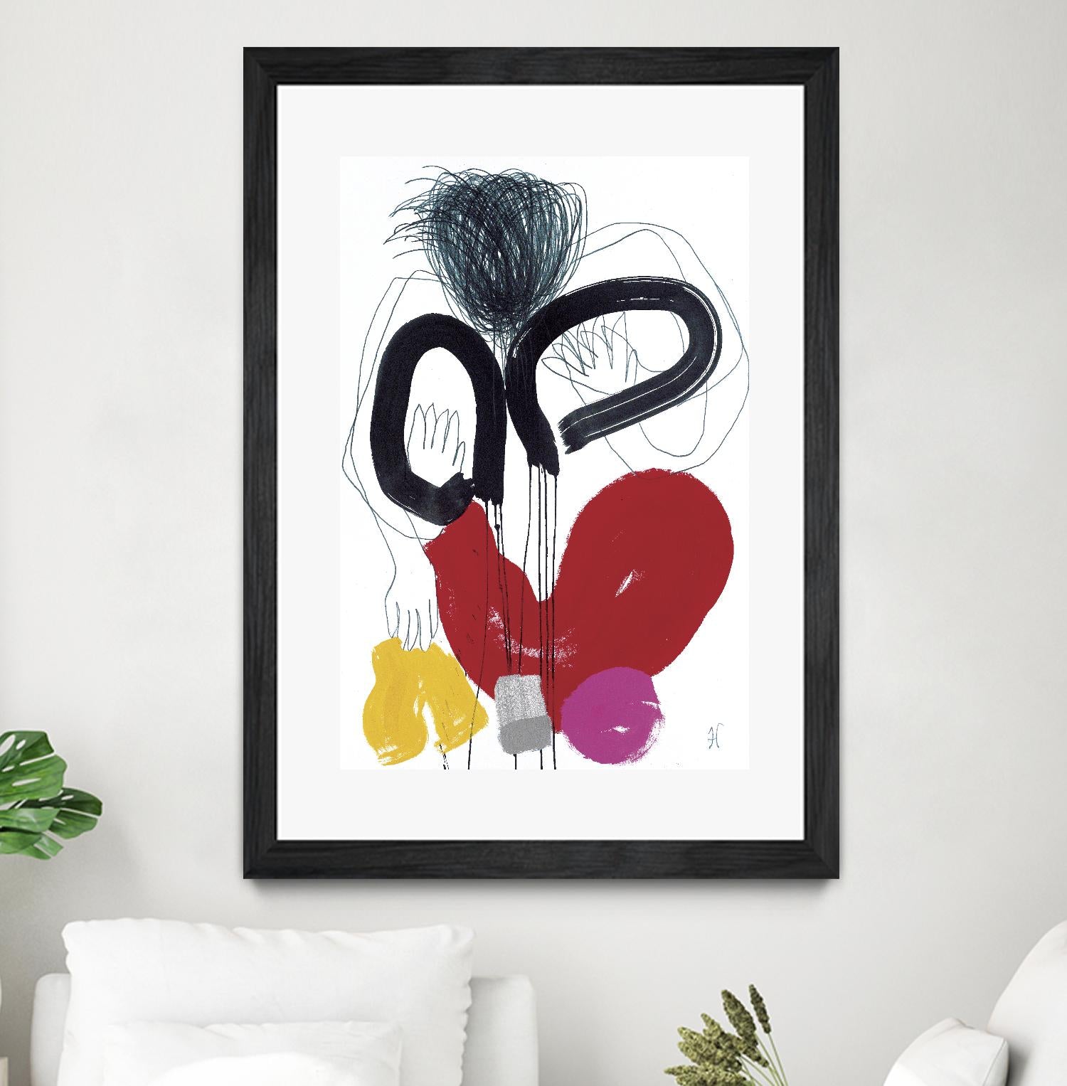 Jeux de Corps VI by Helene Crecent on GIANT ART - red abstract