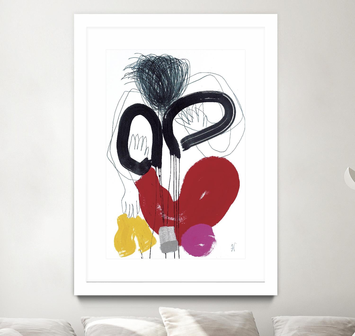 Jeux de Corps VI by Helene Crecent on GIANT ART - red abstract