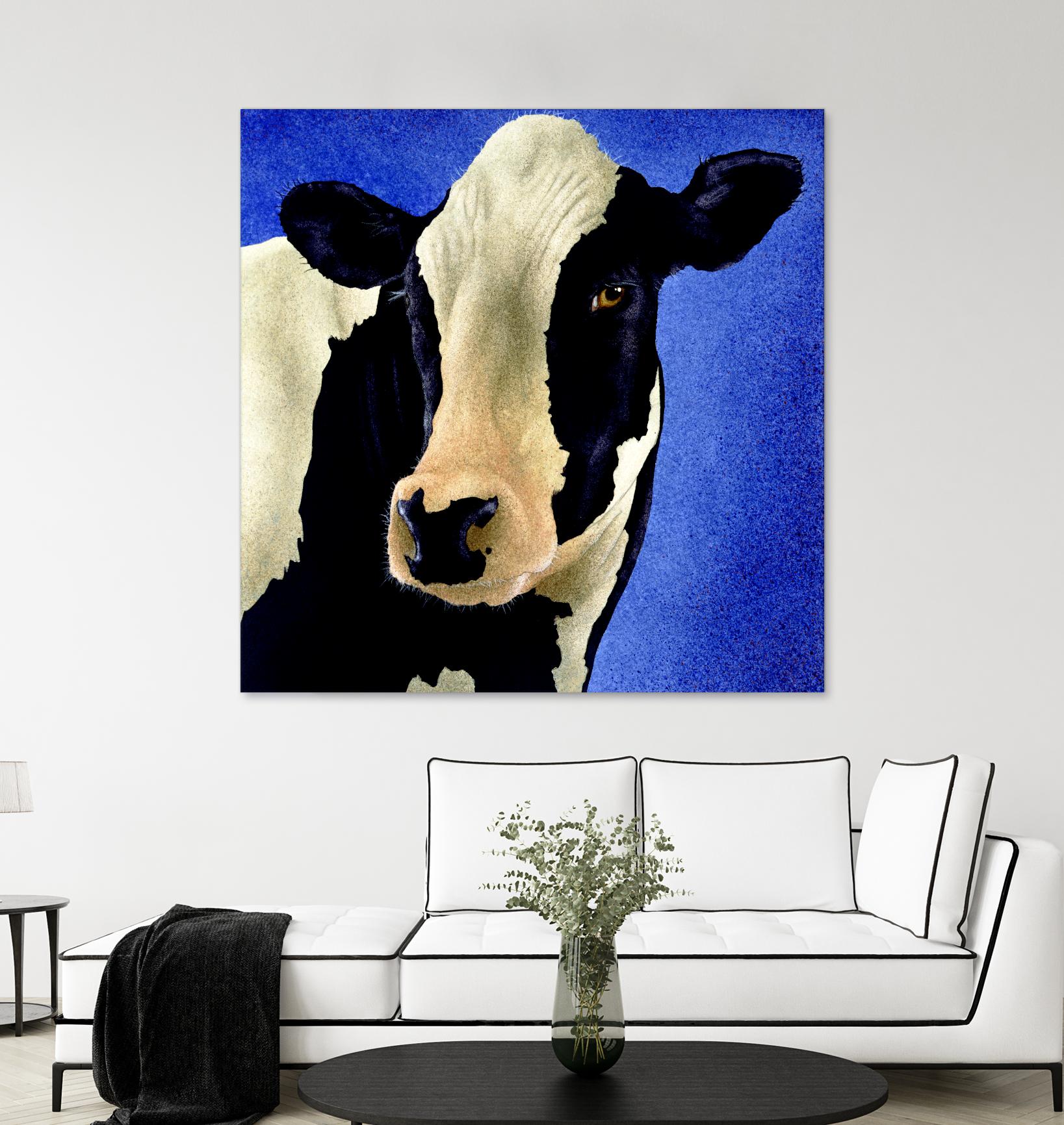 Blue Moo Moo by Will Bullas on GIANT ART - blue animals