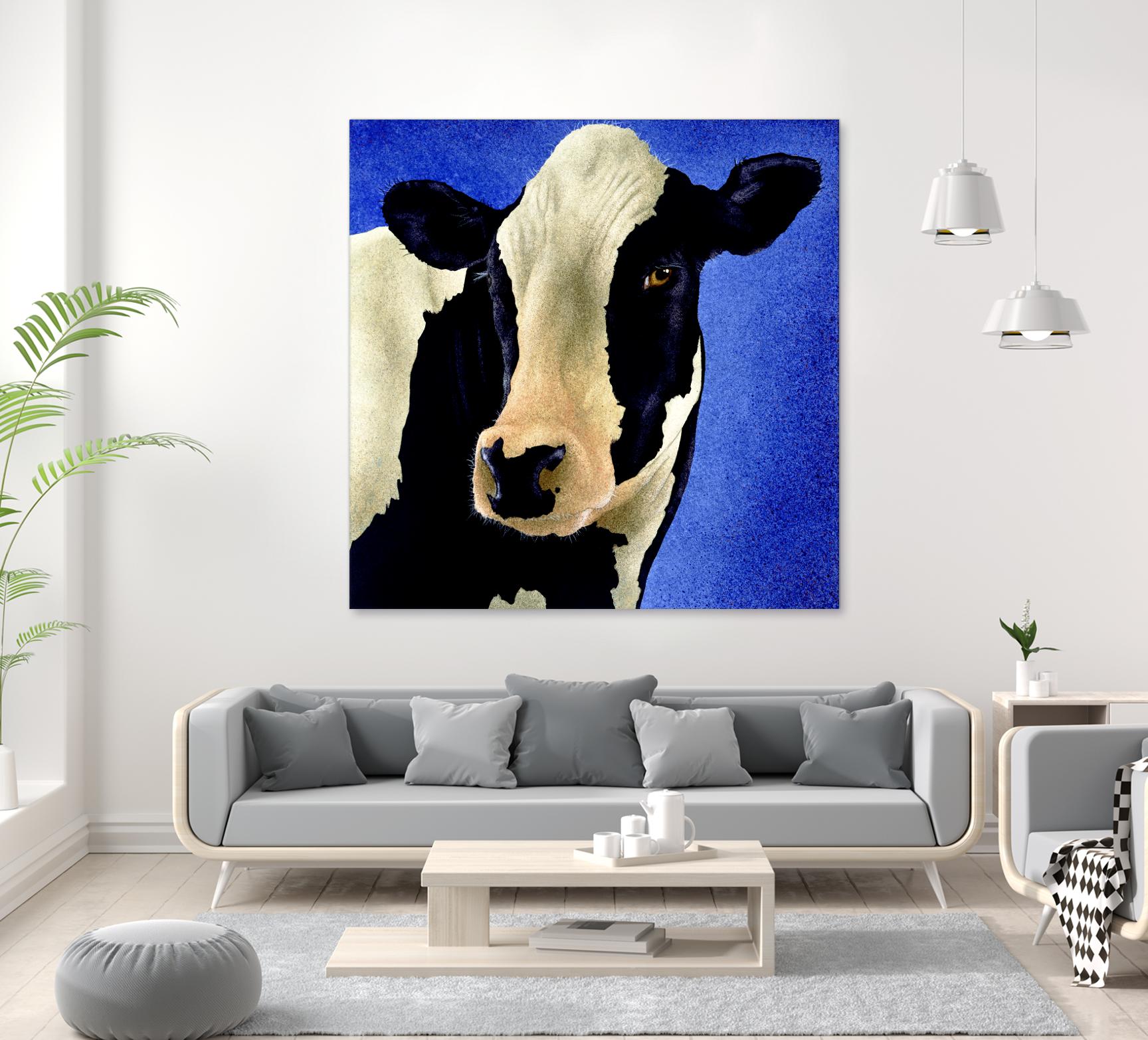Blue Moo Moo by Will Bullas on GIANT ART - blue animals