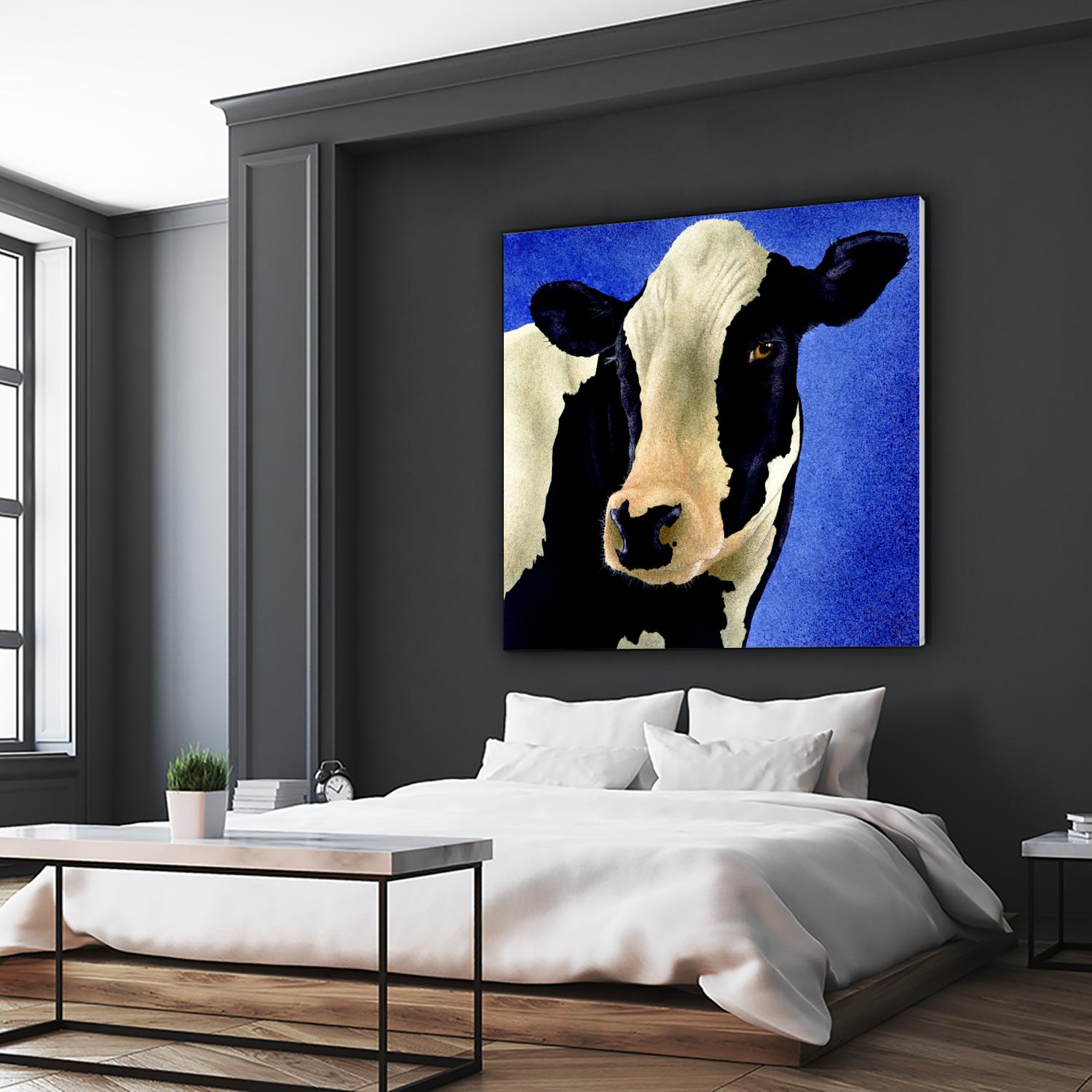 Blue Moo Moo by Will Bullas on GIANT ART - blue animals