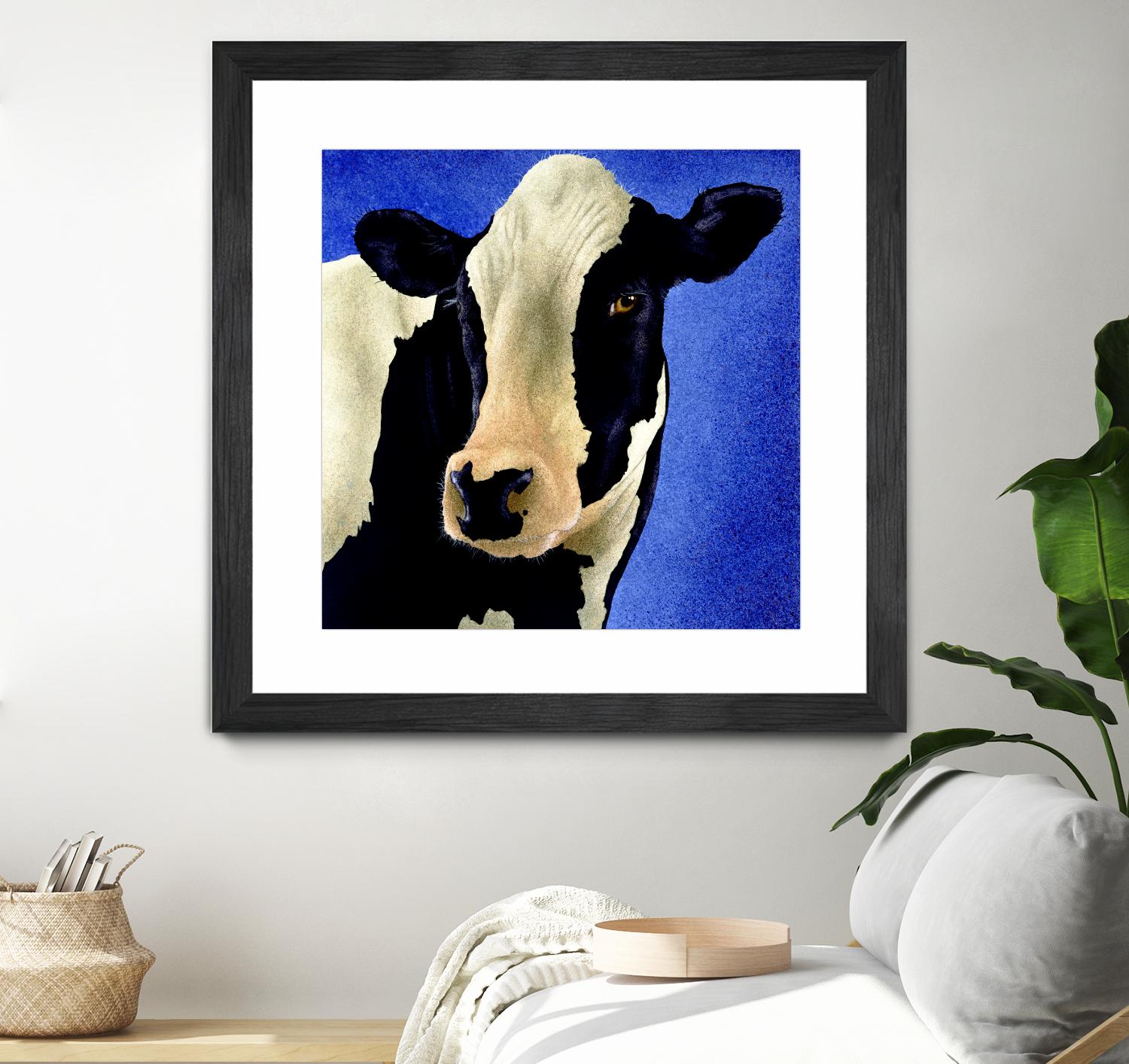 Blue Moo Moo by Will Bullas on GIANT ART - blue animals