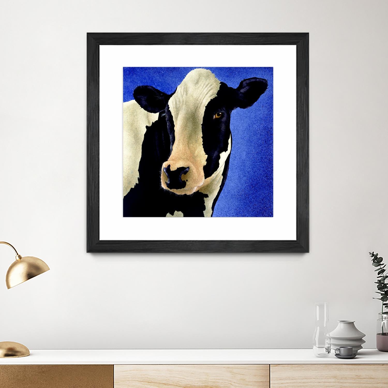 Blue Moo Moo by Will Bullas on GIANT ART - blue animals