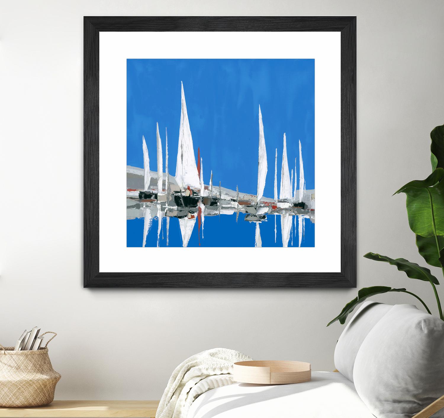 Voiles Blanches II by Demagny on GIANT ART - grey sea scene