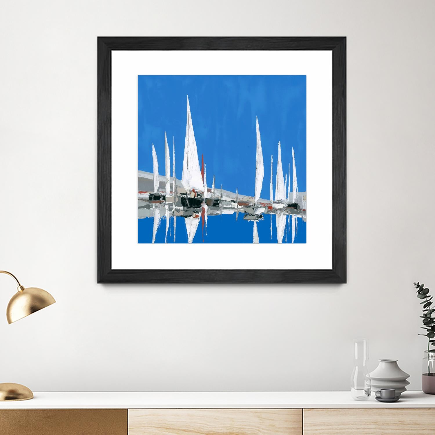 Voiles Blanches II by Demagny on GIANT ART - grey sea scene