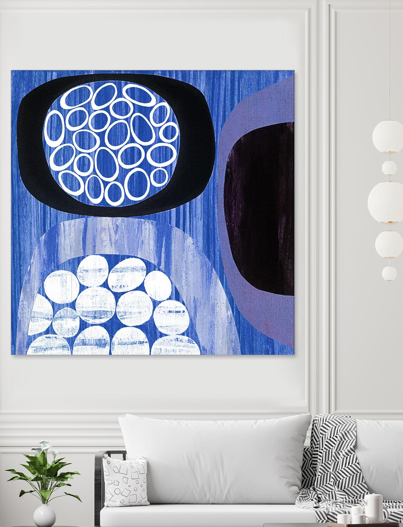 New Beginning I by Mary Calkins on GIANT ART - purple abstract