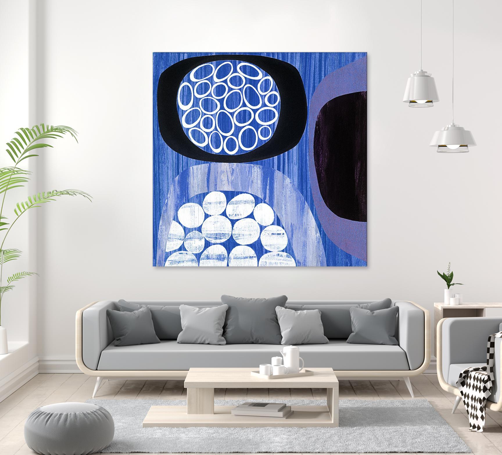 New Beginning I by Mary Calkins on GIANT ART - purple abstract