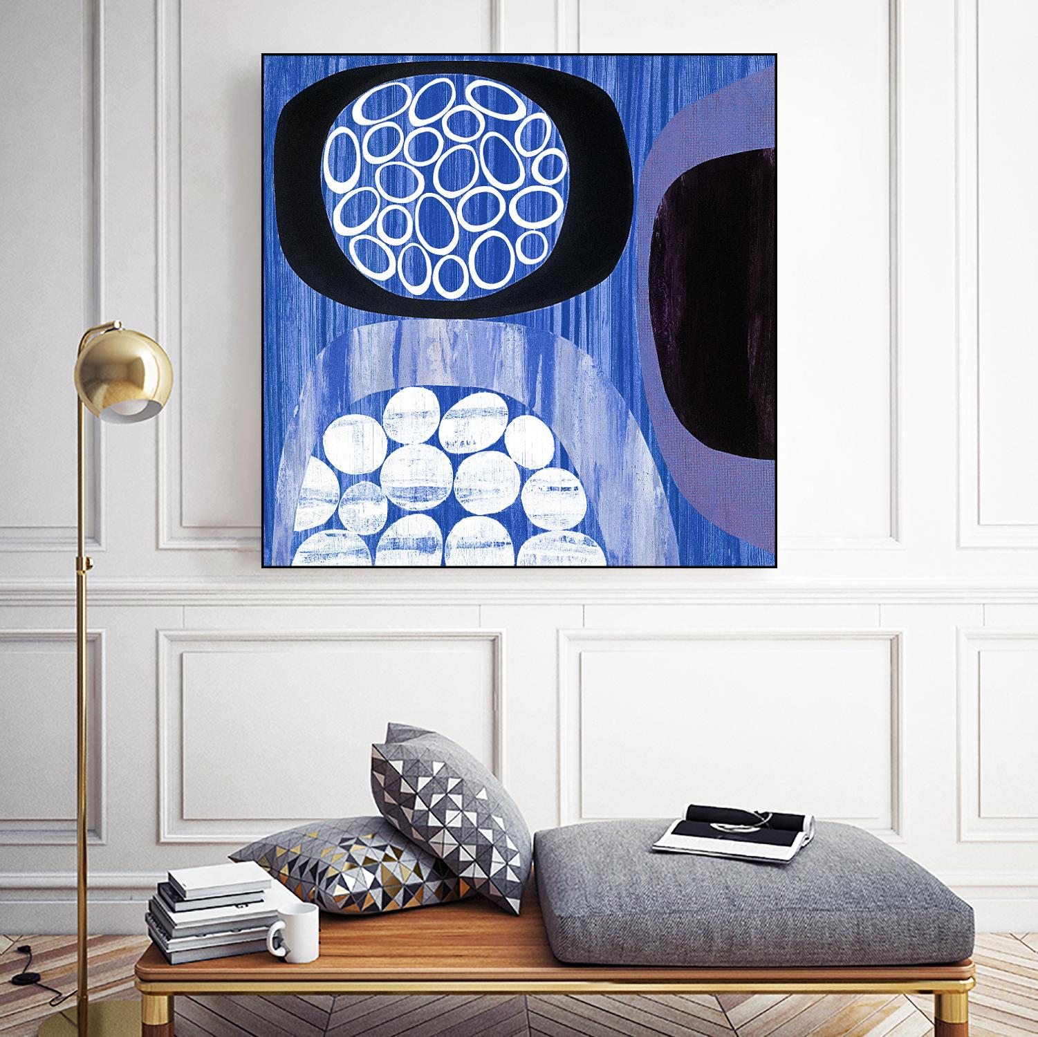 New Beginning I by Mary Calkins on GIANT ART - purple abstract