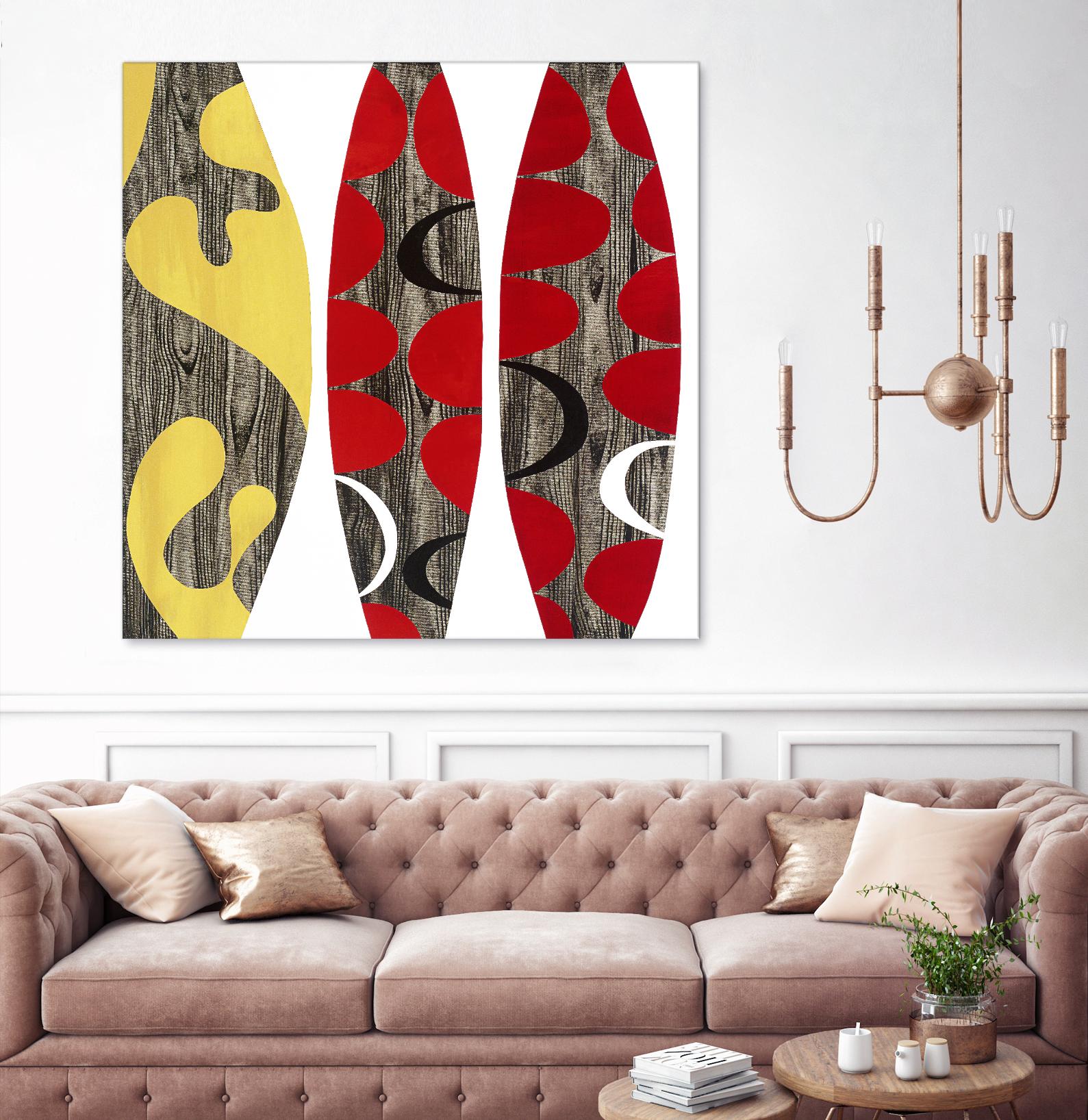 Empowerment I by Mary Calkins on GIANT ART - red abstract