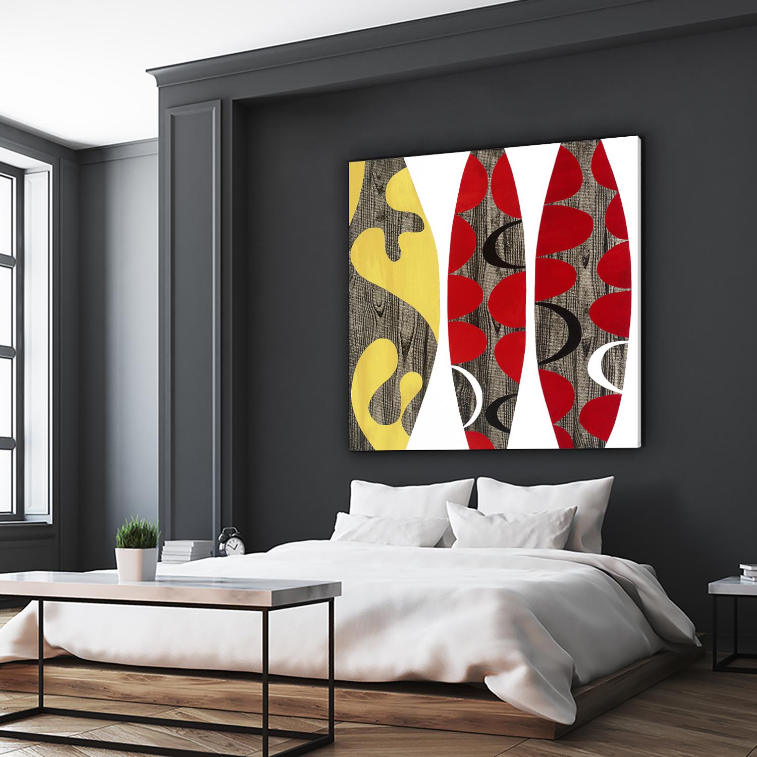 Empowerment I by Mary Calkins on GIANT ART - red abstract