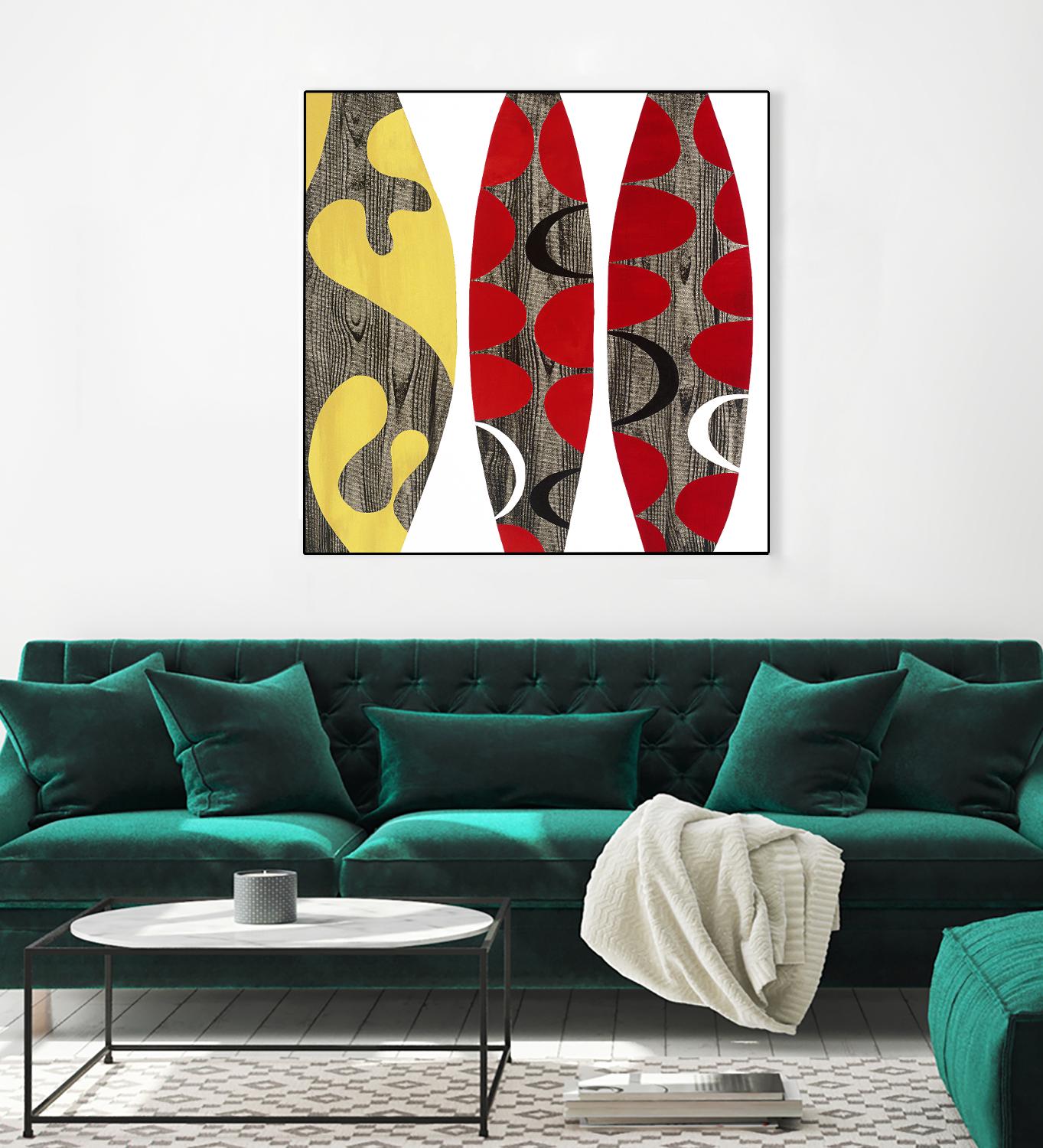Empowerment I by Mary Calkins on GIANT ART - red abstract