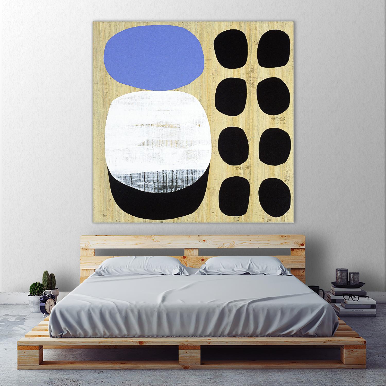 Luna Azul I by Mary Calkins on GIANT ART - blue abstract