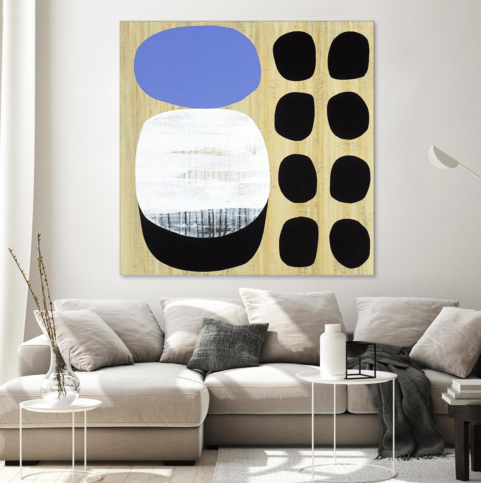 Luna Azul I by Mary Calkins on GIANT ART - blue abstract
