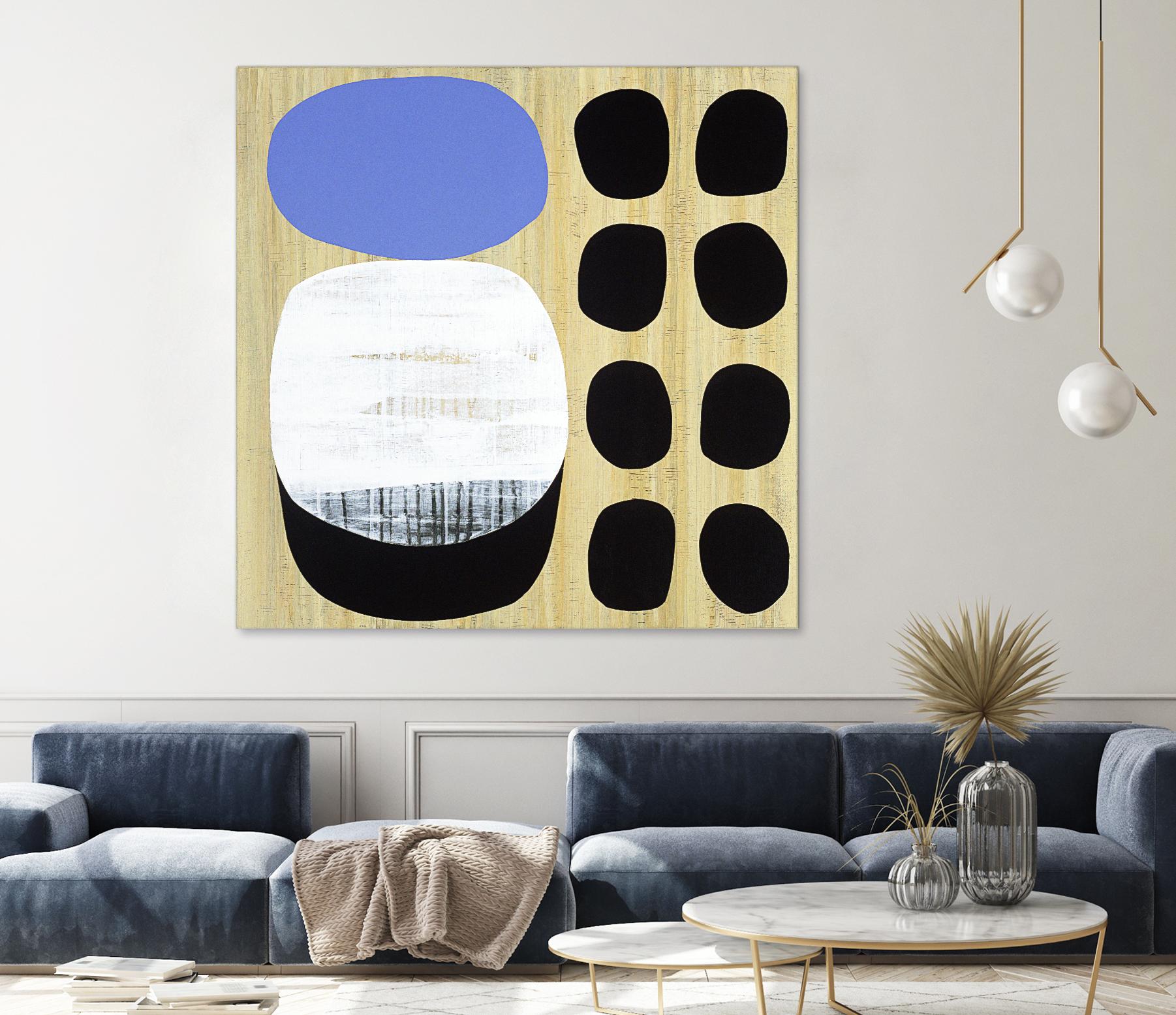 Luna Azul I by Mary Calkins on GIANT ART - blue abstract