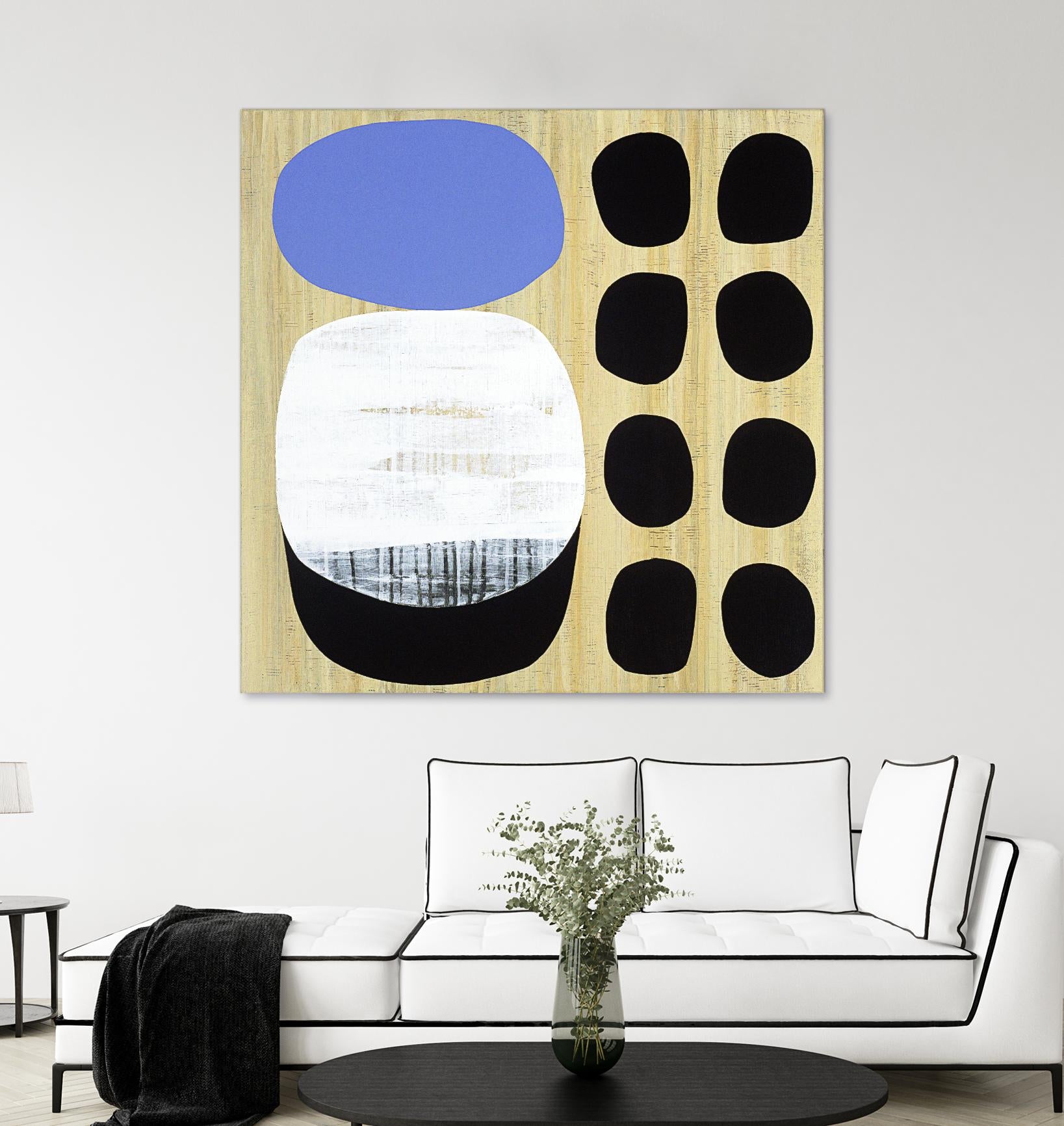 Luna Azul I by Mary Calkins on GIANT ART - blue abstract