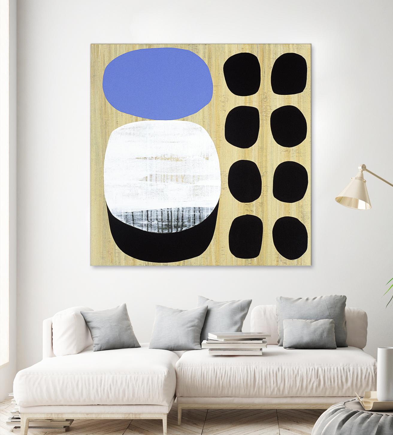 Luna Azul I by Mary Calkins on GIANT ART - blue abstract