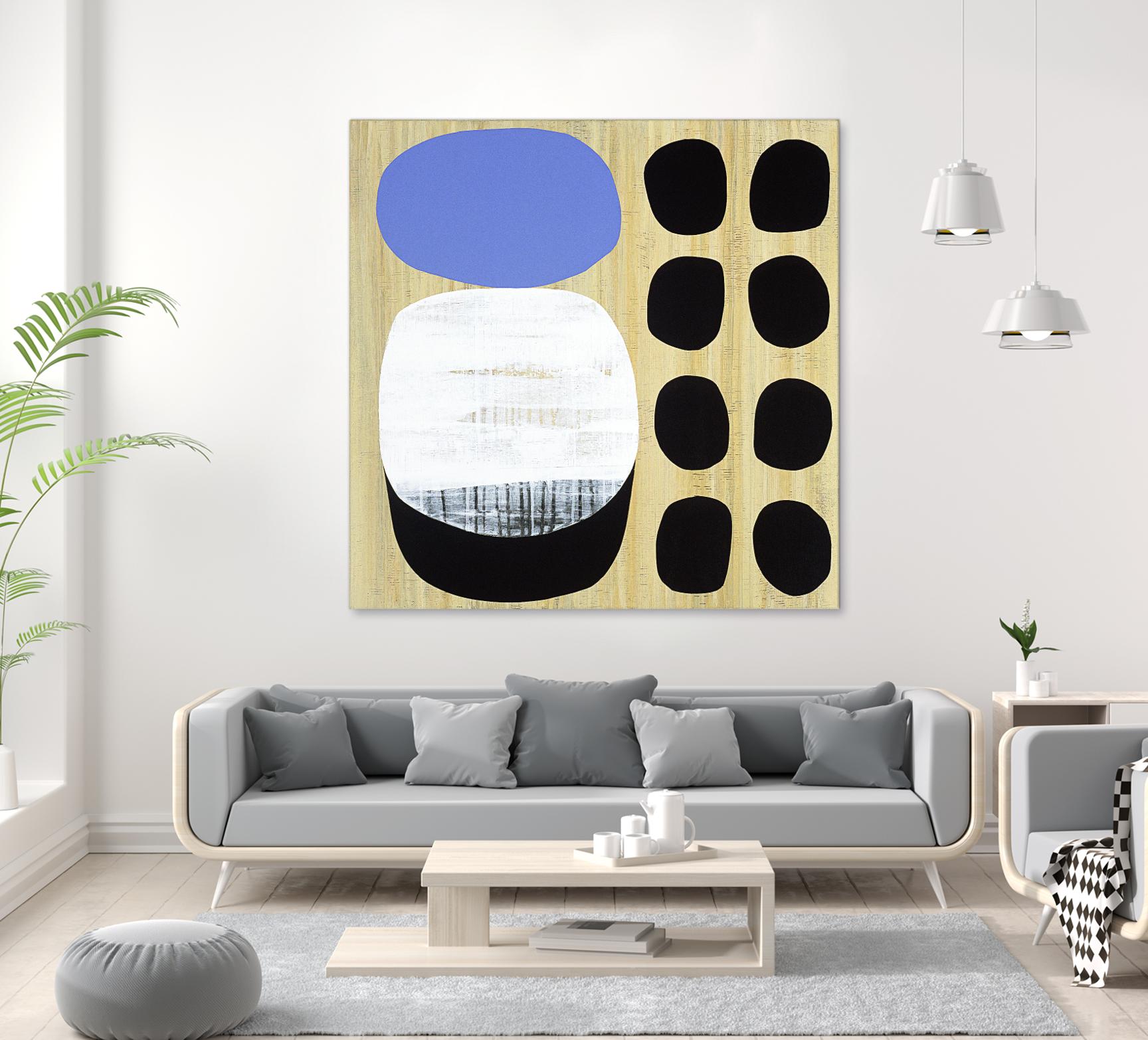 Luna Azul I by Mary Calkins on GIANT ART - blue abstract