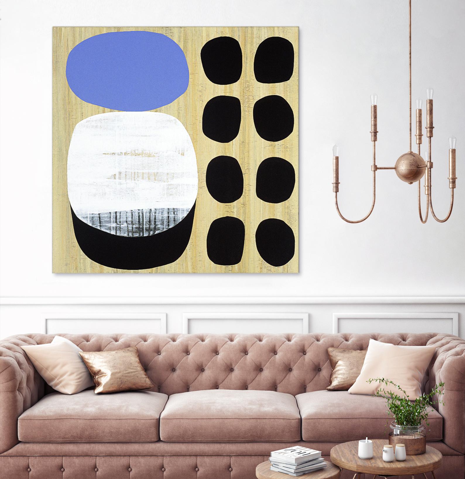 Luna Azul I by Mary Calkins on GIANT ART - blue abstract