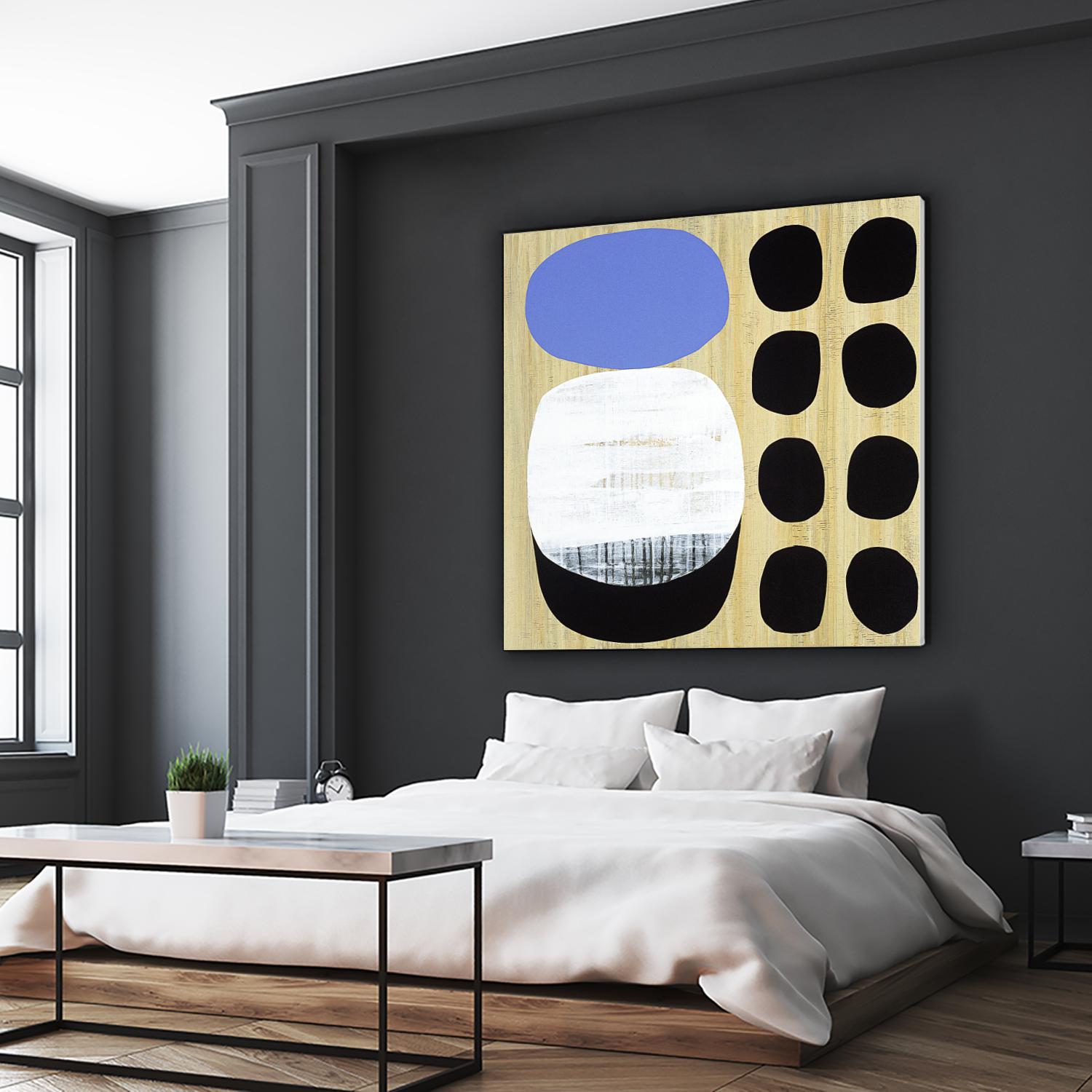 Luna Azul I by Mary Calkins on GIANT ART - blue abstract