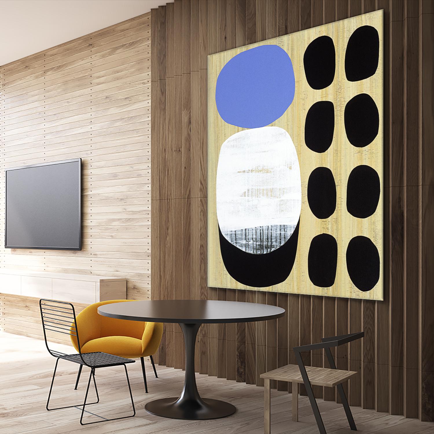 Luna Azul I by Mary Calkins on GIANT ART - blue abstract