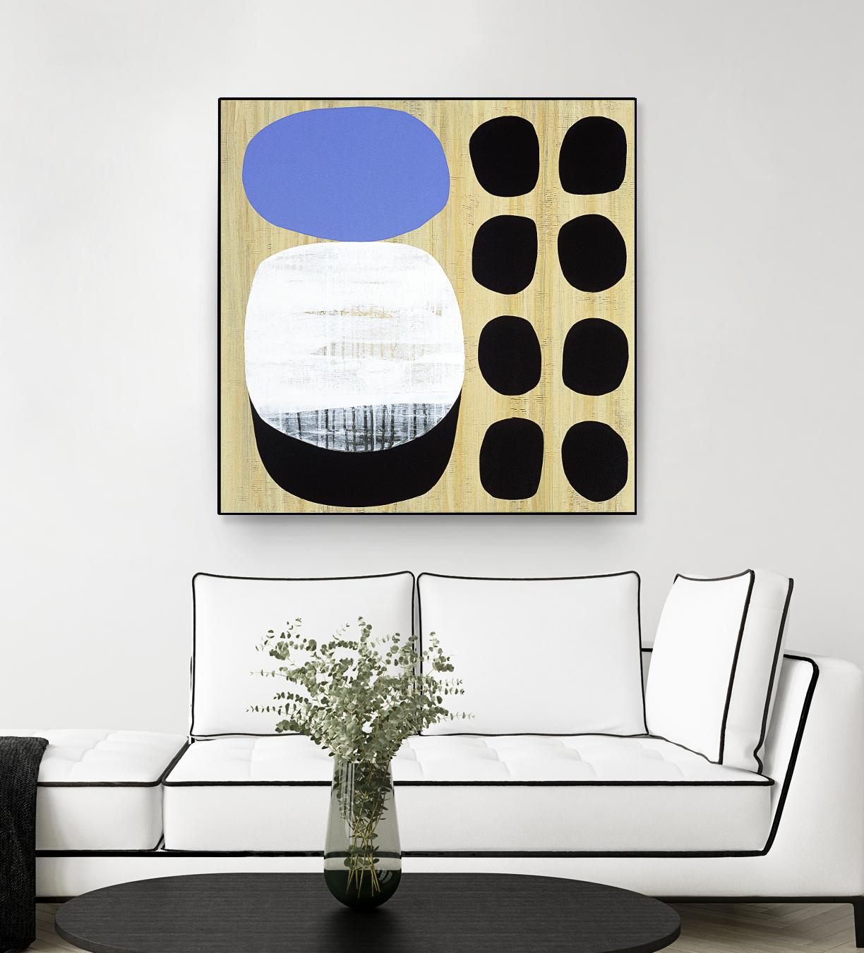 Luna Azul I by Mary Calkins on GIANT ART - blue abstract