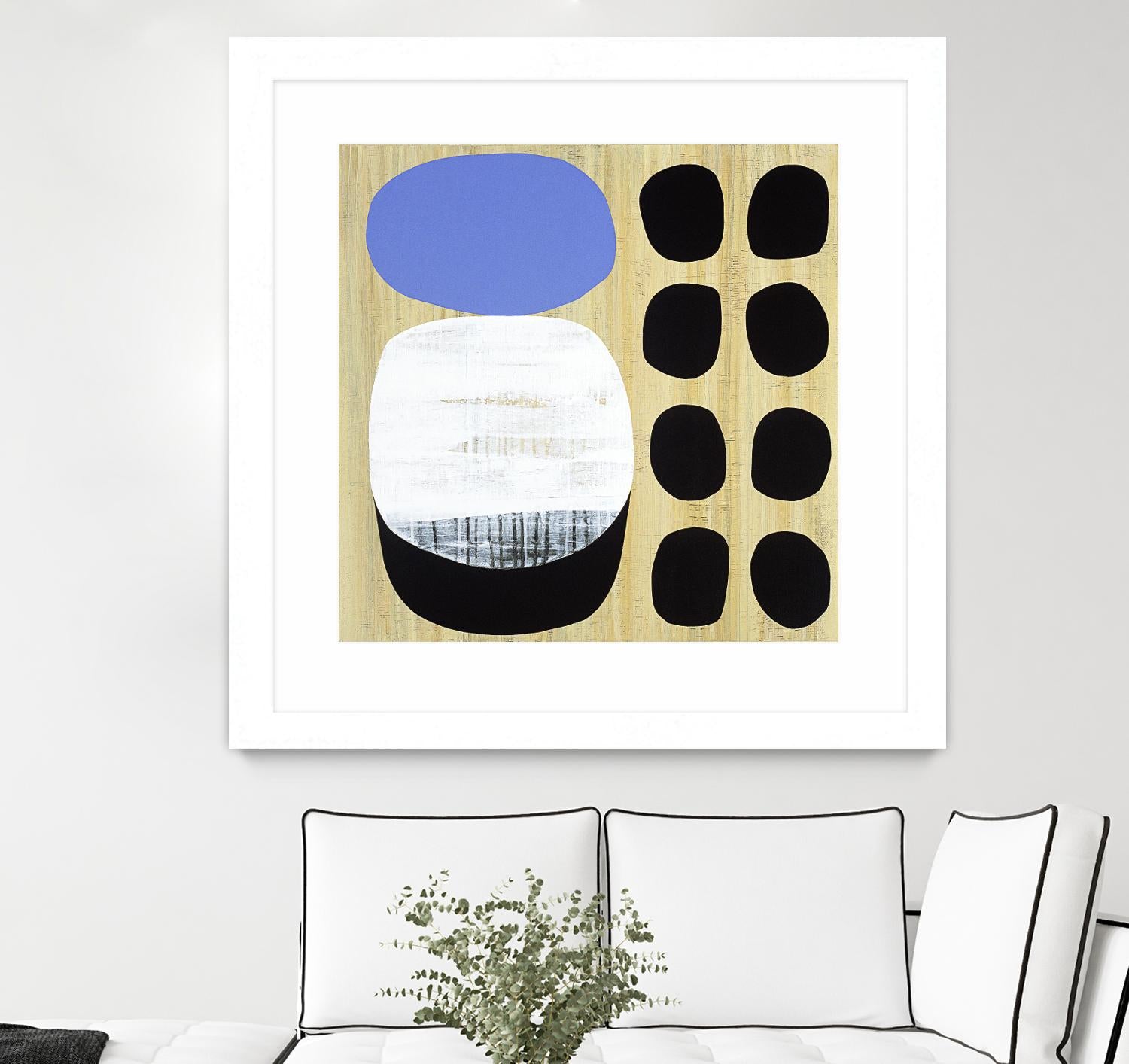 Luna Azul I by Mary Calkins on GIANT ART - blue abstract
