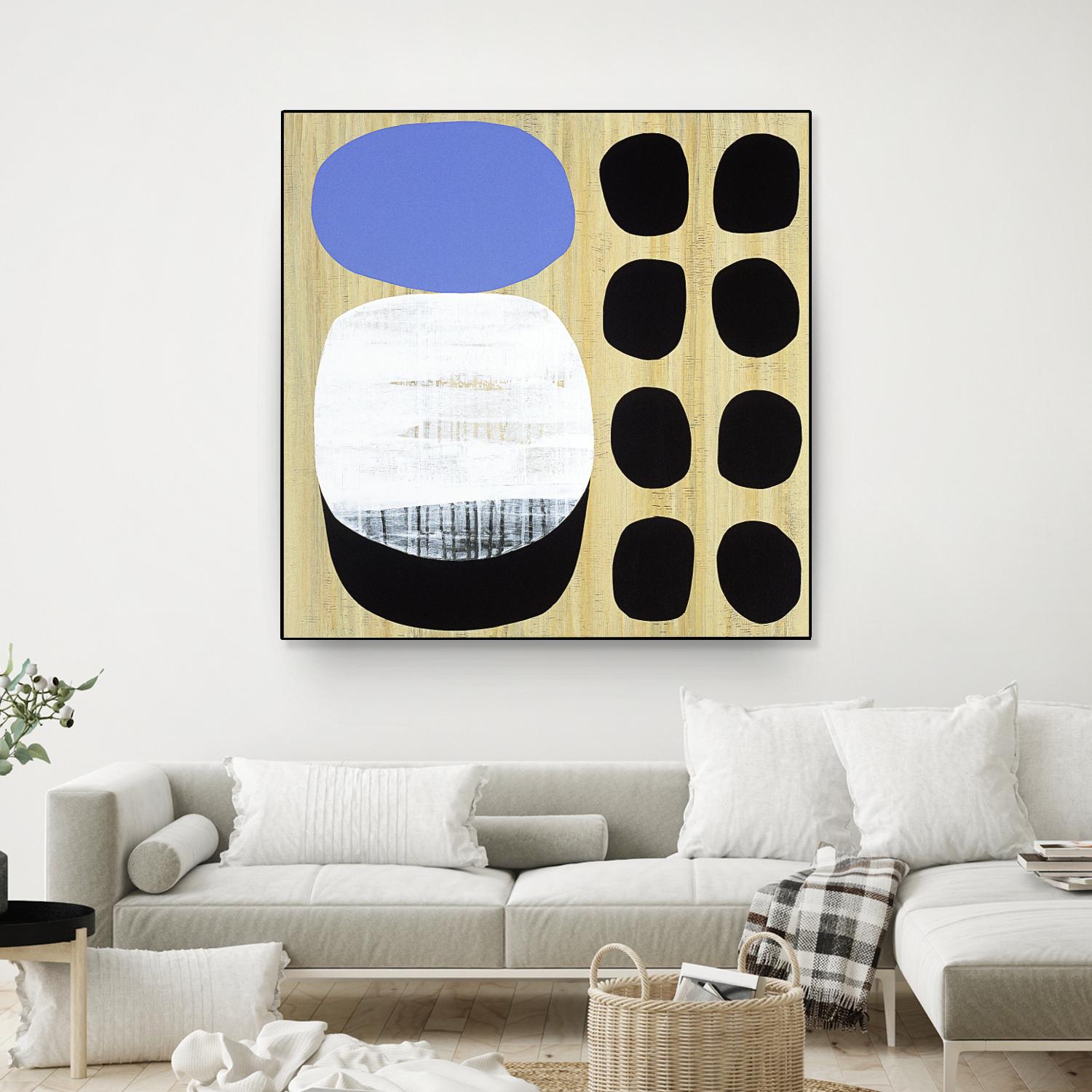 Luna Azul I by Mary Calkins on GIANT ART - blue abstract