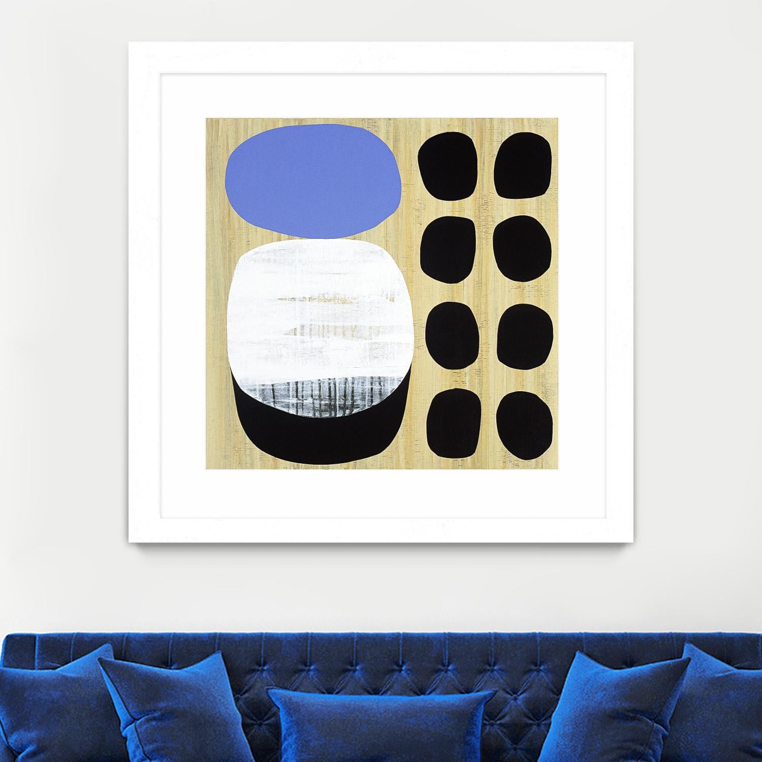 Luna Azul I by Mary Calkins on GIANT ART - blue abstract