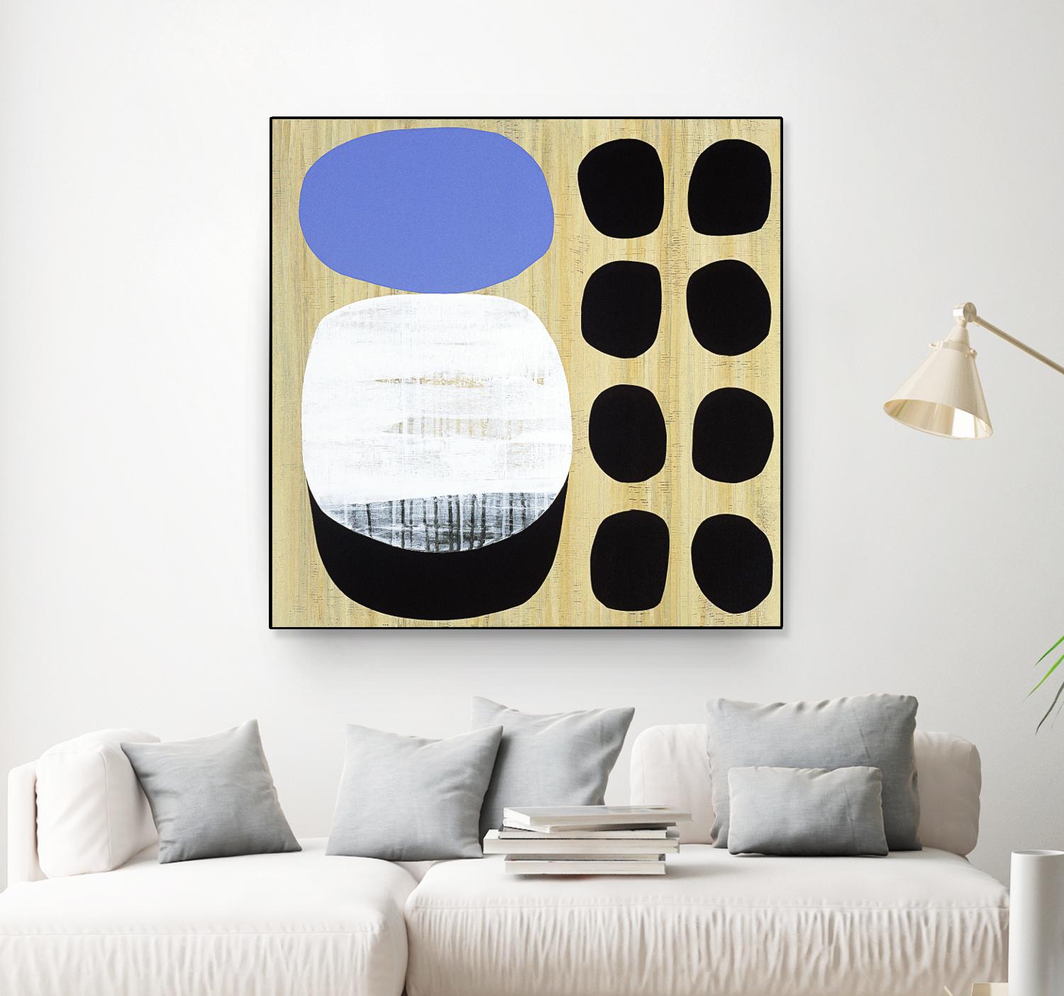 Luna Azul I by Mary Calkins on GIANT ART - blue abstract