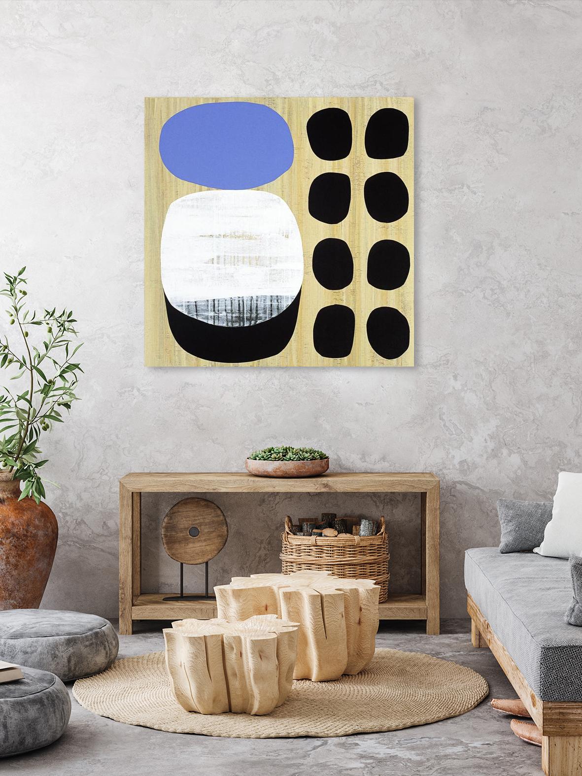 Luna Azul I by Mary Calkins on GIANT ART - blue abstract