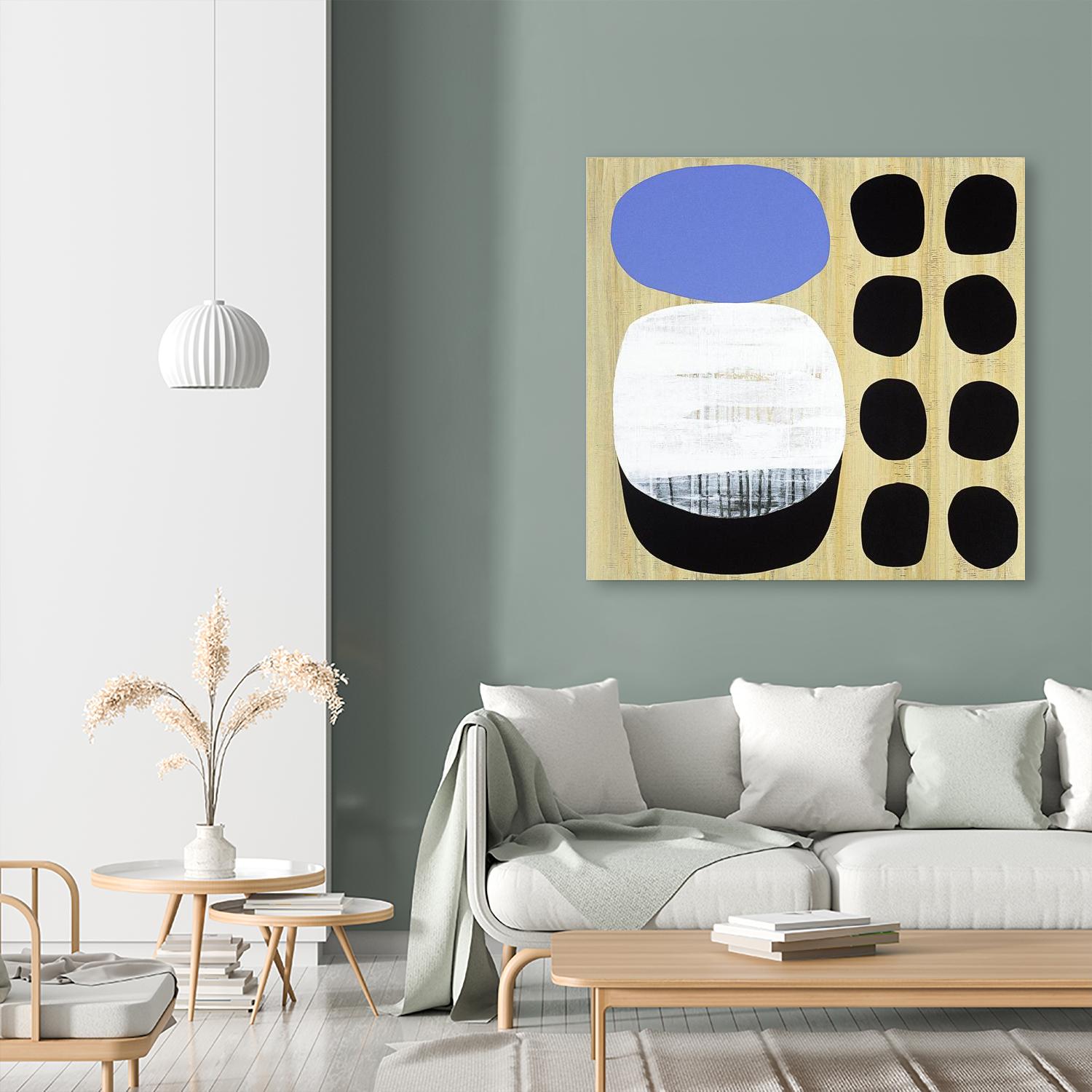 Luna Azul I by Mary Calkins on GIANT ART - blue abstract