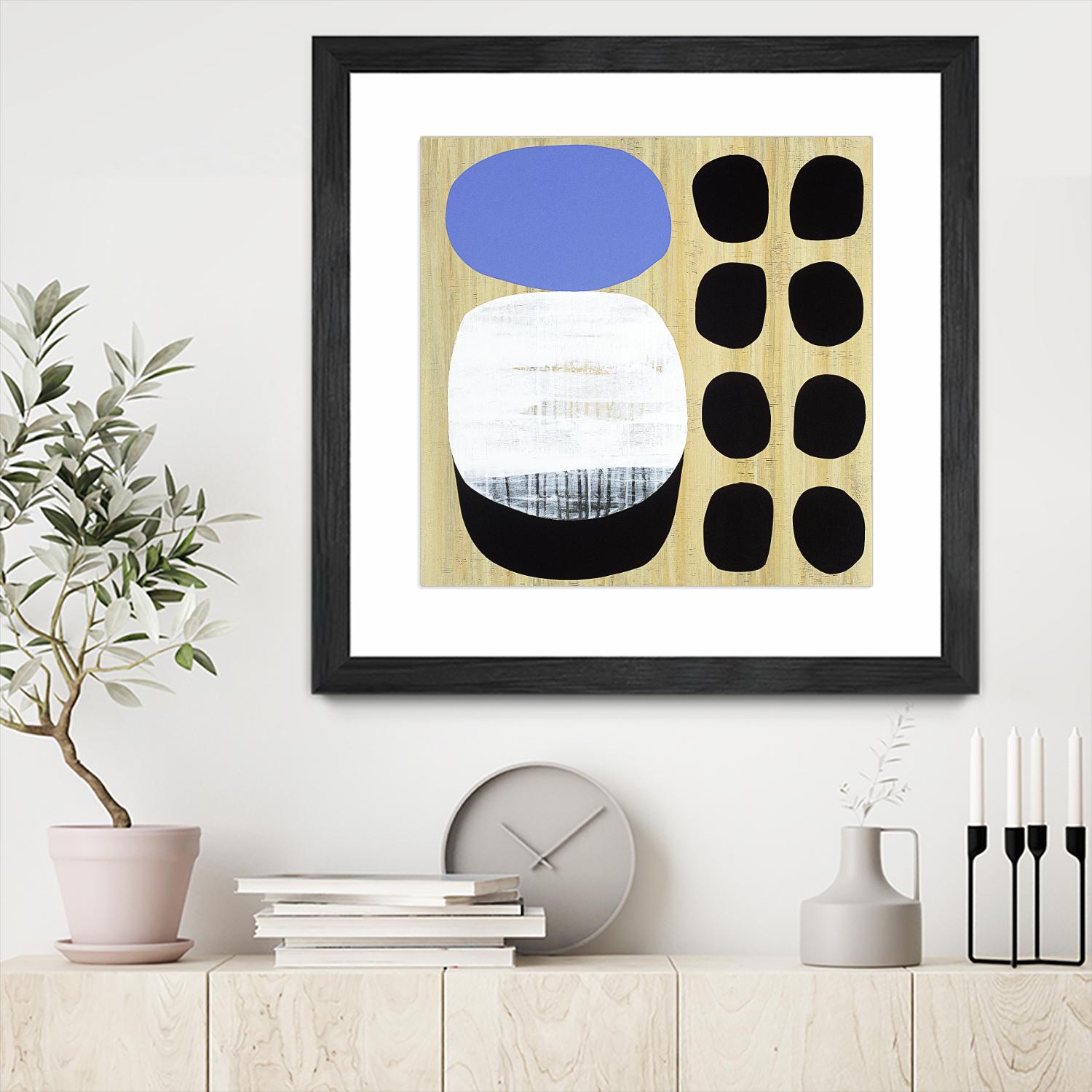 Luna Azul I by Mary Calkins on GIANT ART - blue abstract