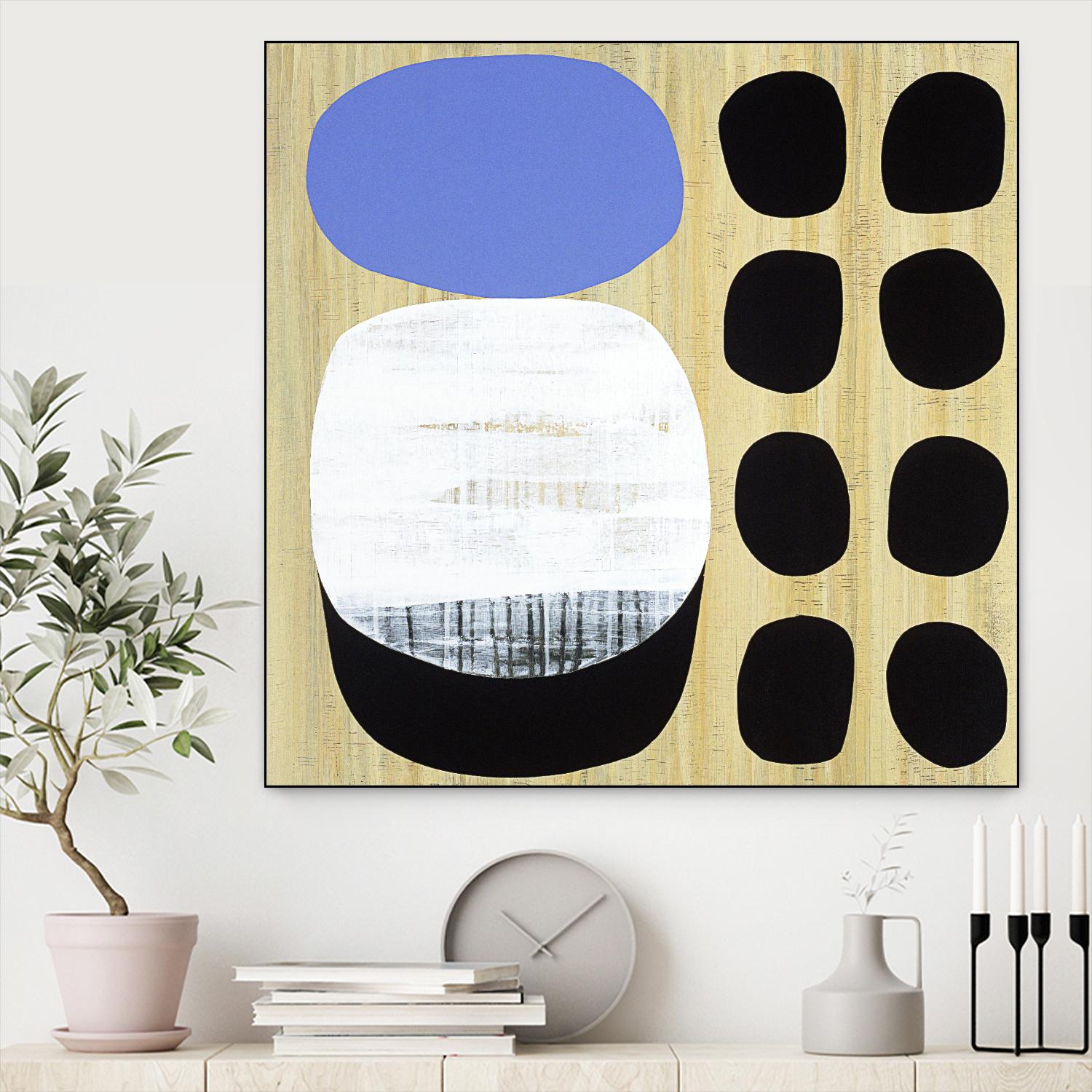 Luna Azul I by Mary Calkins on GIANT ART - blue abstract