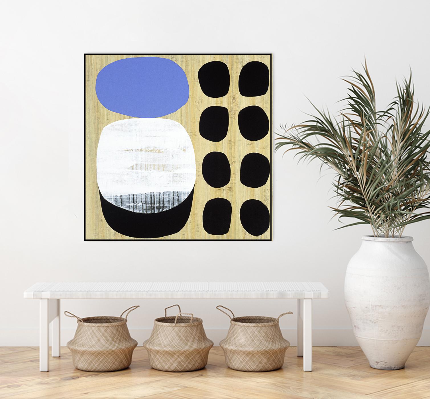 Luna Azul I by Mary Calkins on GIANT ART - blue abstract