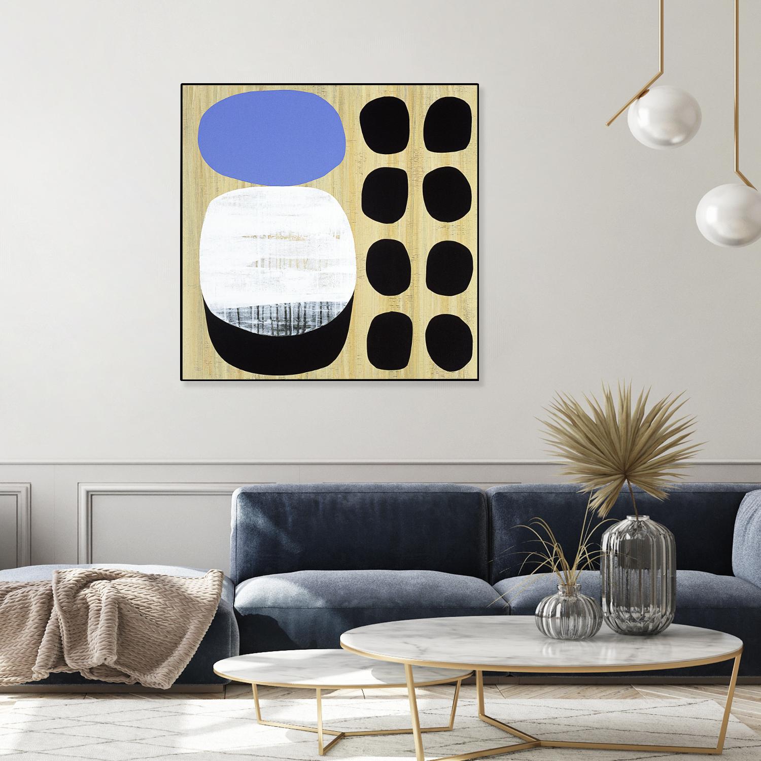 Luna Azul I by Mary Calkins on GIANT ART - blue abstract