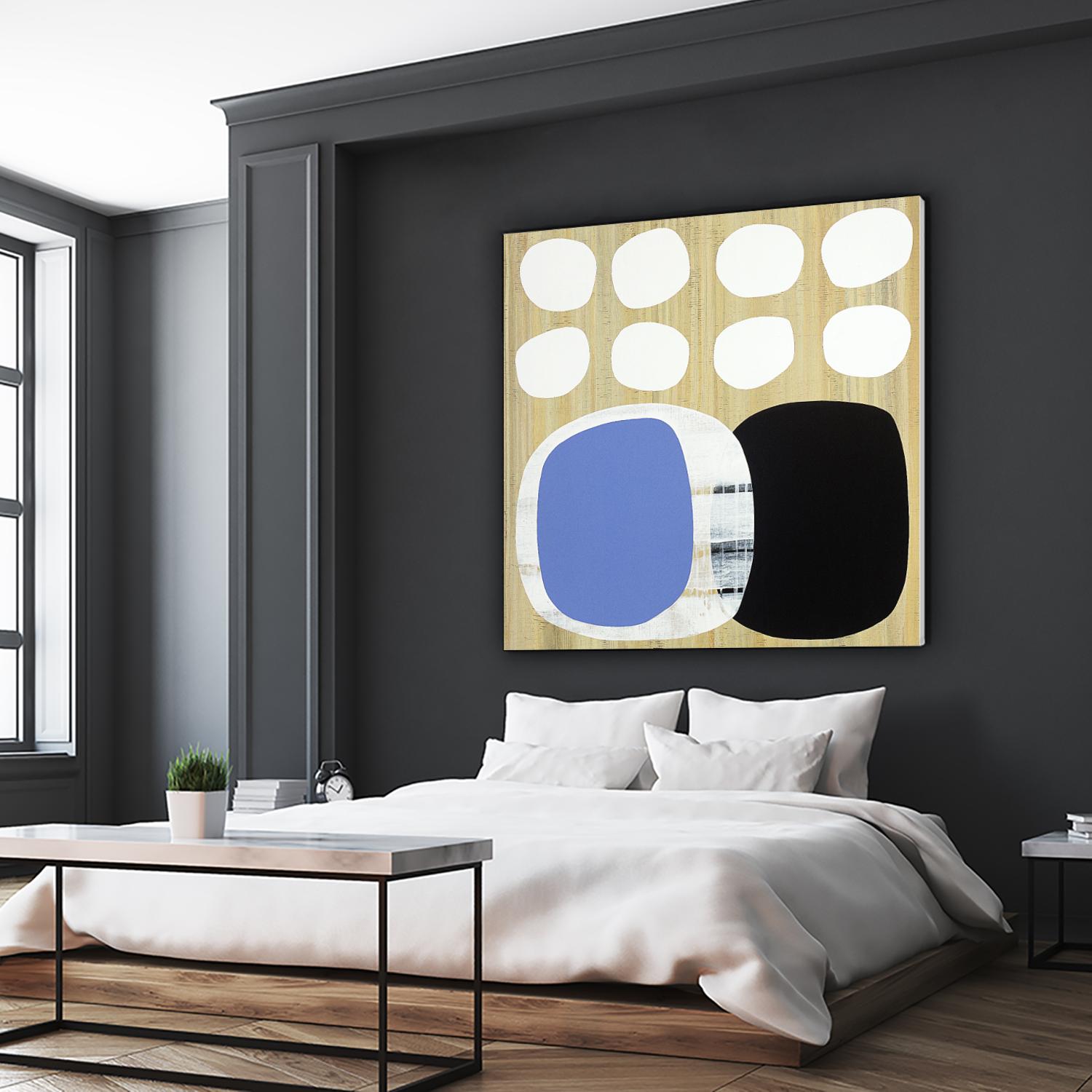 Luna Azul II by Mary Calkins on GIANT ART - blue abstract