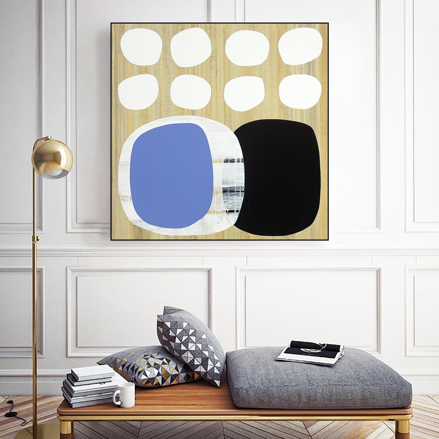 Luna Azul II by Mary Calkins on GIANT ART - blue abstract