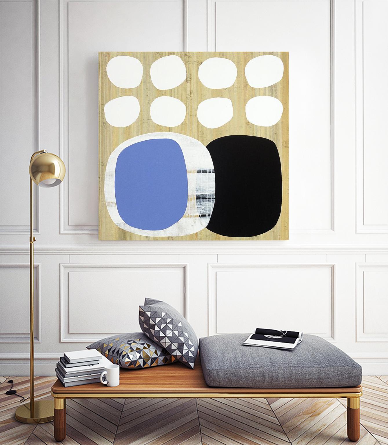 Luna Azul II by Mary Calkins on GIANT ART - blue abstract