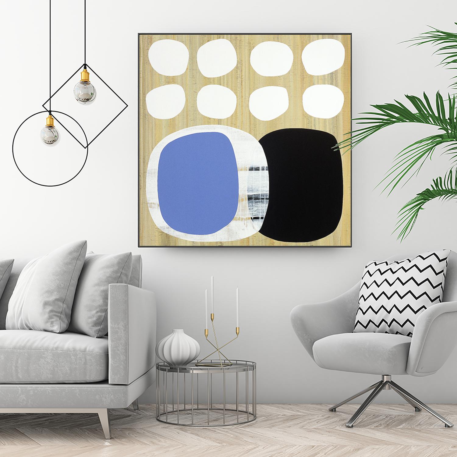 Luna Azul II by Mary Calkins on GIANT ART - blue abstract