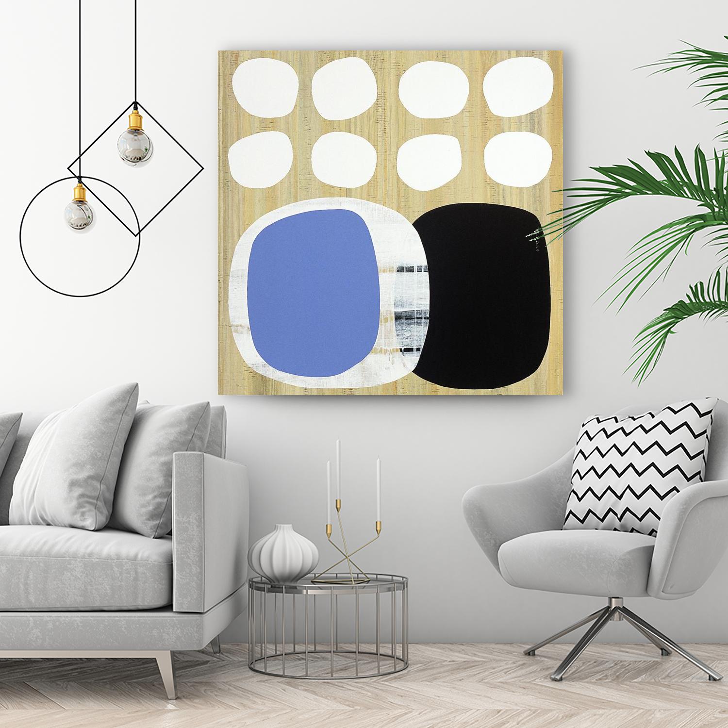 Luna Azul II by Mary Calkins on GIANT ART - blue abstract