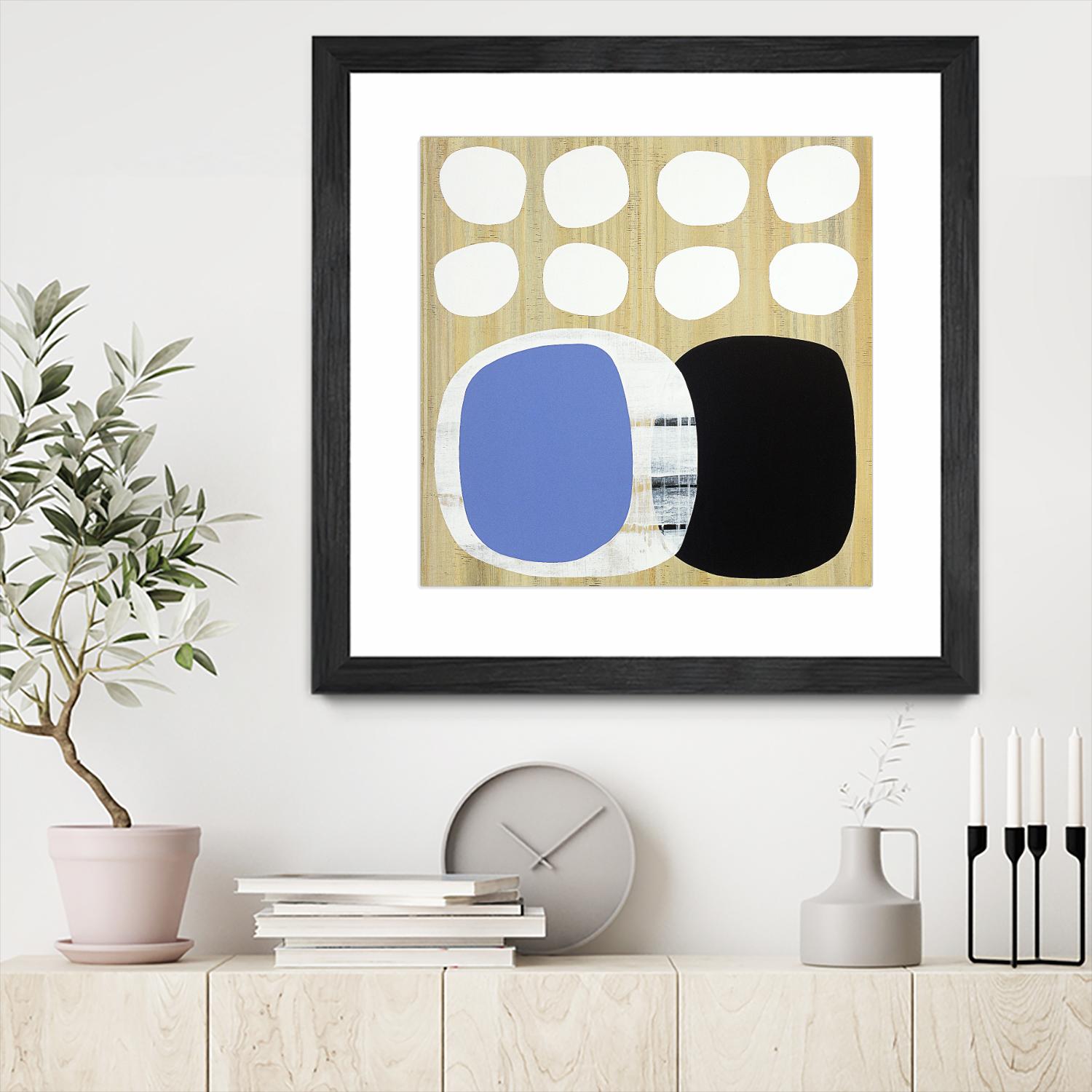 Luna Azul II by Mary Calkins on GIANT ART - blue abstract