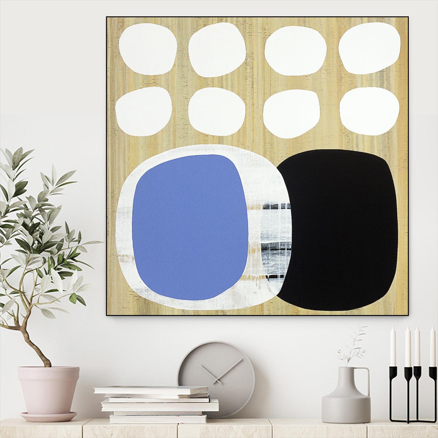 Luna Azul II by Mary Calkins on GIANT ART - blue abstract