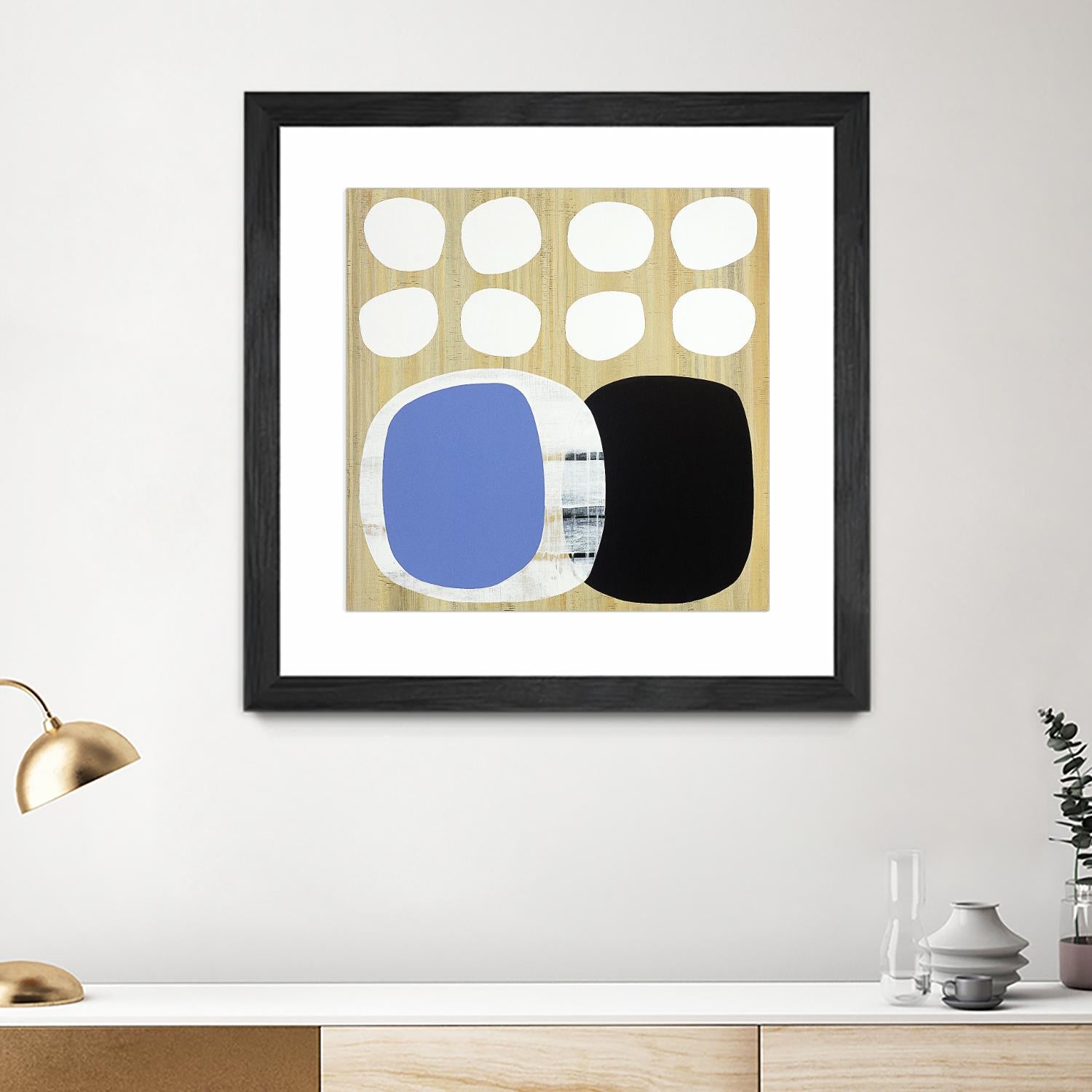 Luna Azul II by Mary Calkins on GIANT ART - blue abstract