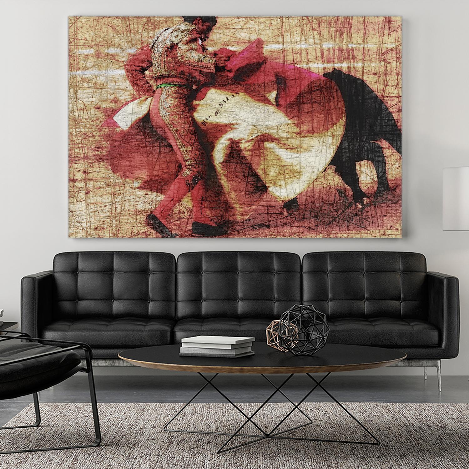 San Miguel, Bullfight #1 by Doug Landreth on GIANT ART - red everyday life