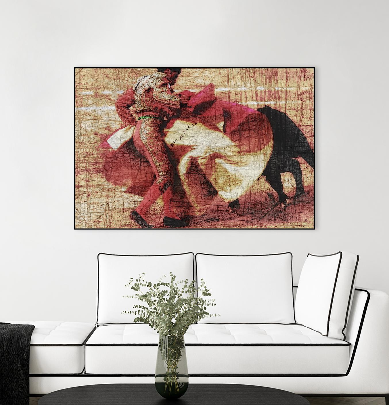 San Miguel, Bullfight #1 by Doug Landreth on GIANT ART - red everyday life