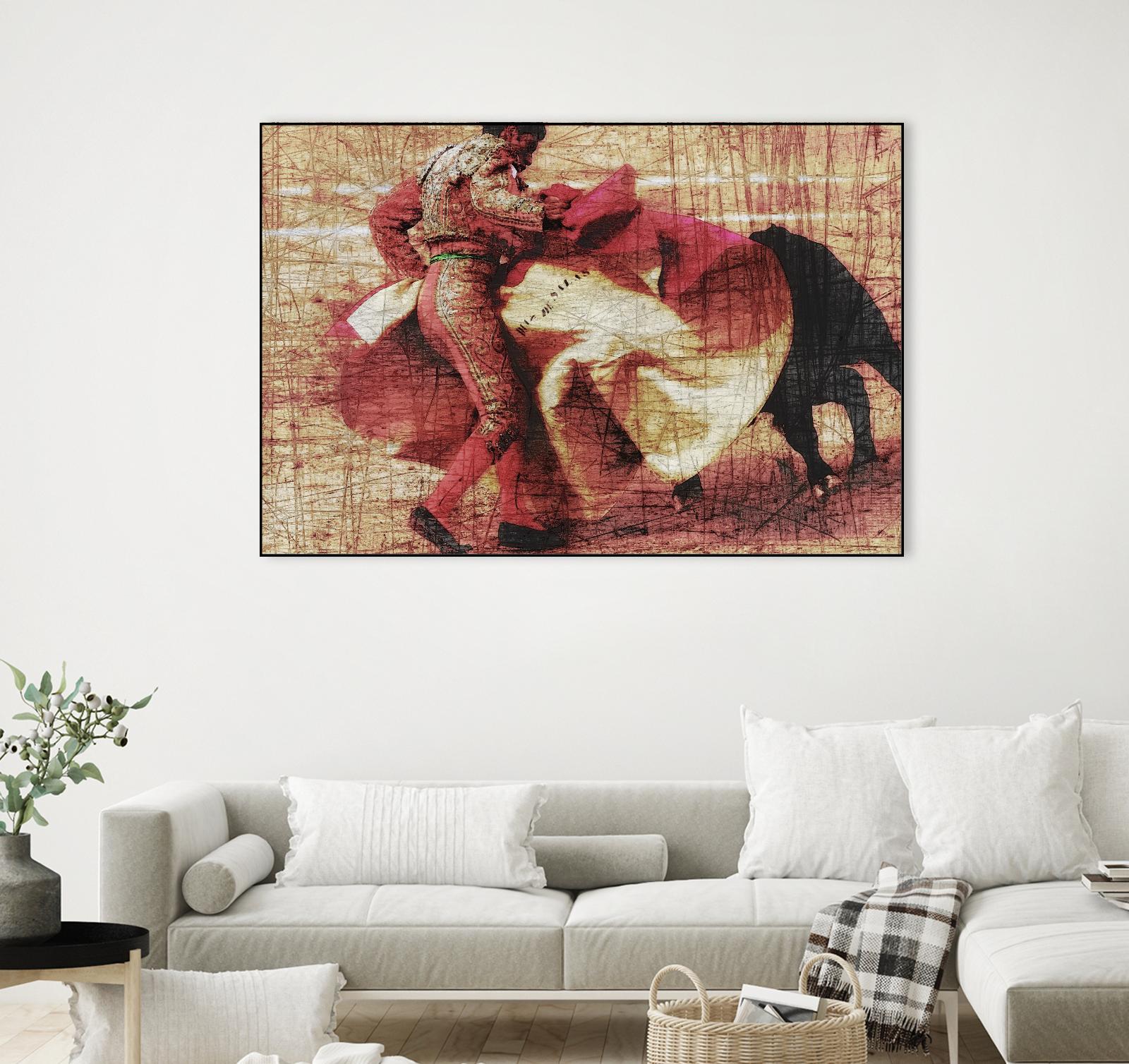 San Miguel, Bullfight #1 by Doug Landreth on GIANT ART - red everyday life